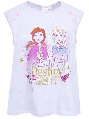 Sarcia.eu Schlafanzug Grau- rosa Mädchenpyjama Elsa und Anna, Disney Land DISNEY 4 Jahre