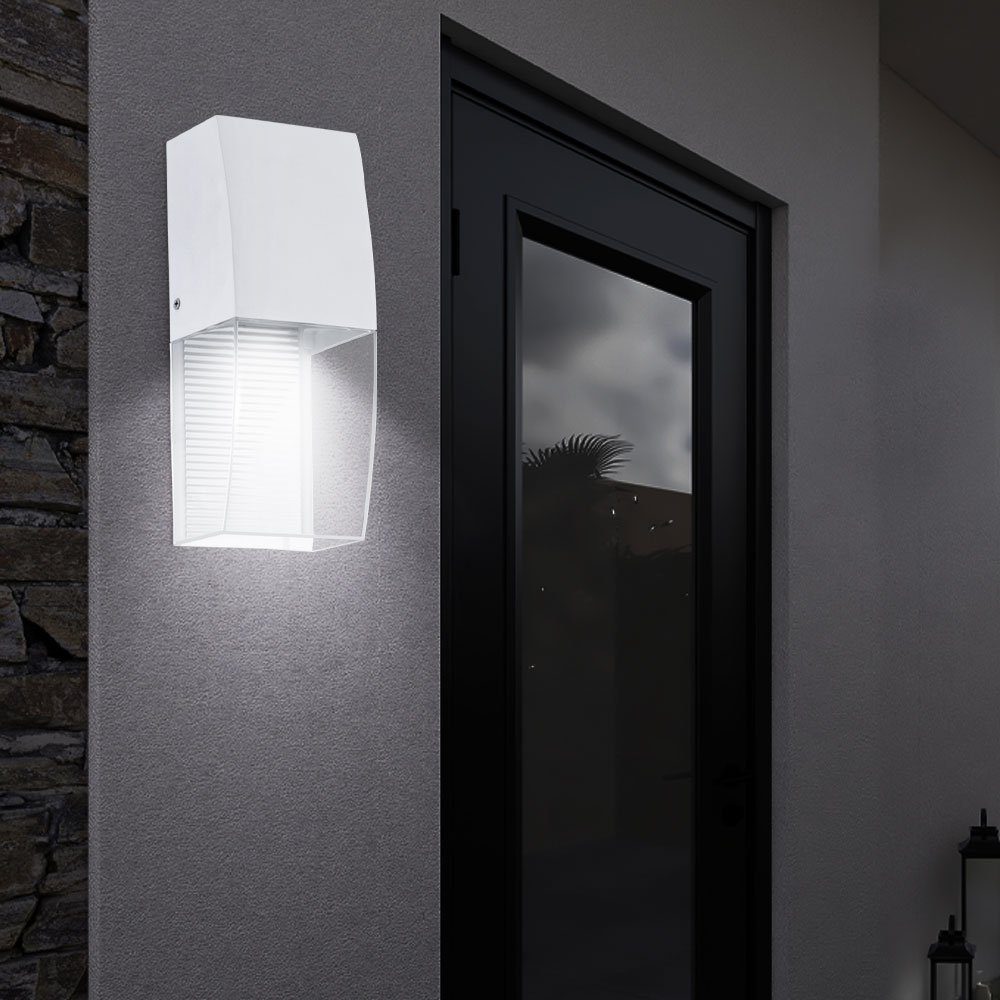 Haustürlampe inklusive, Fassadenlampe LED EGLO Außenleuchte Leuchtmittel abwärts Wandlampe weiß Außen-Wandleuchte, Warmweiß,