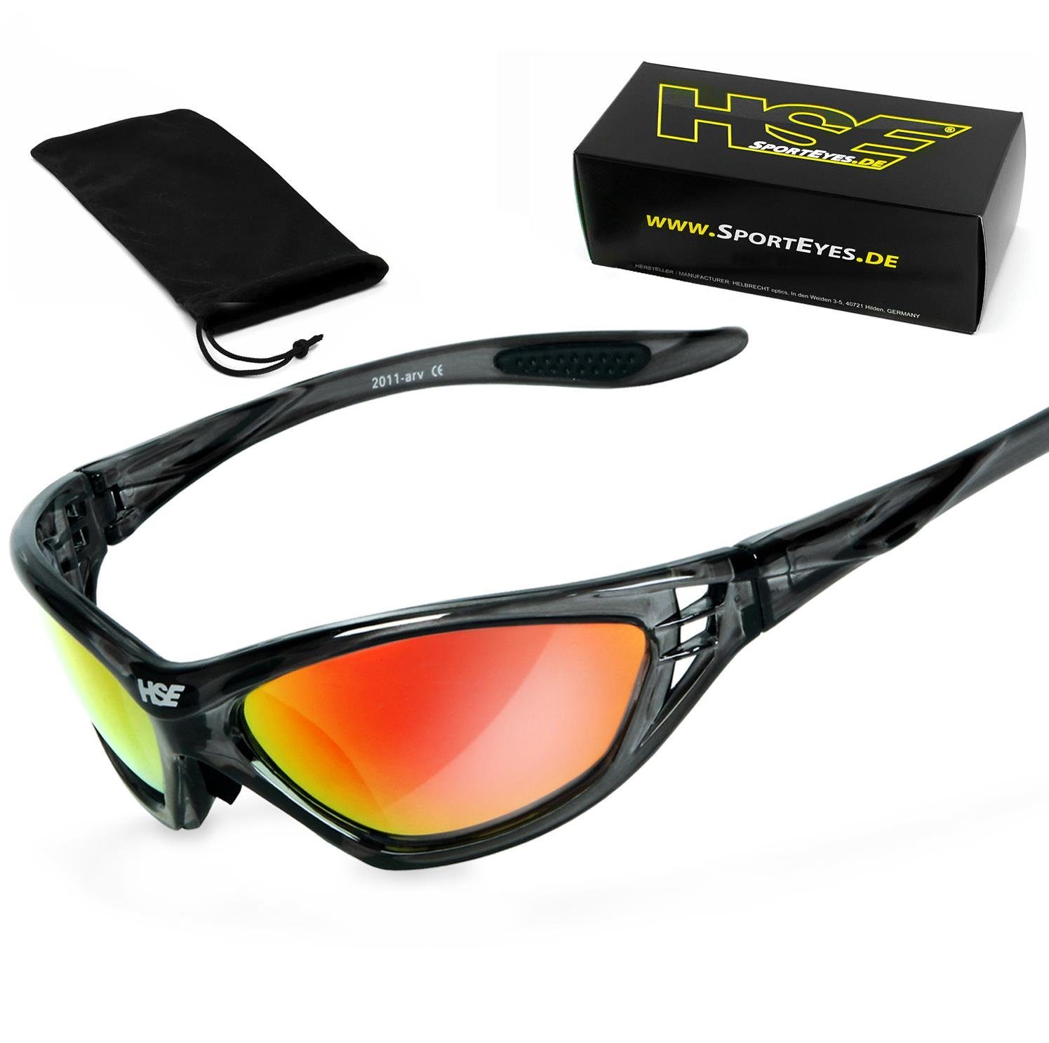 HSE - SportEyes Sportbrille SPEED MASTER 2, Steinschlagbeständig durch Kunststoff-Sicherheitsglas