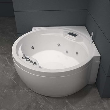 HOME DELUXE Whirlpool GALOS, 6 Düsen, Wasserfall, Whirlpool für bis zu 2 Personen, LED-Beleuchtung