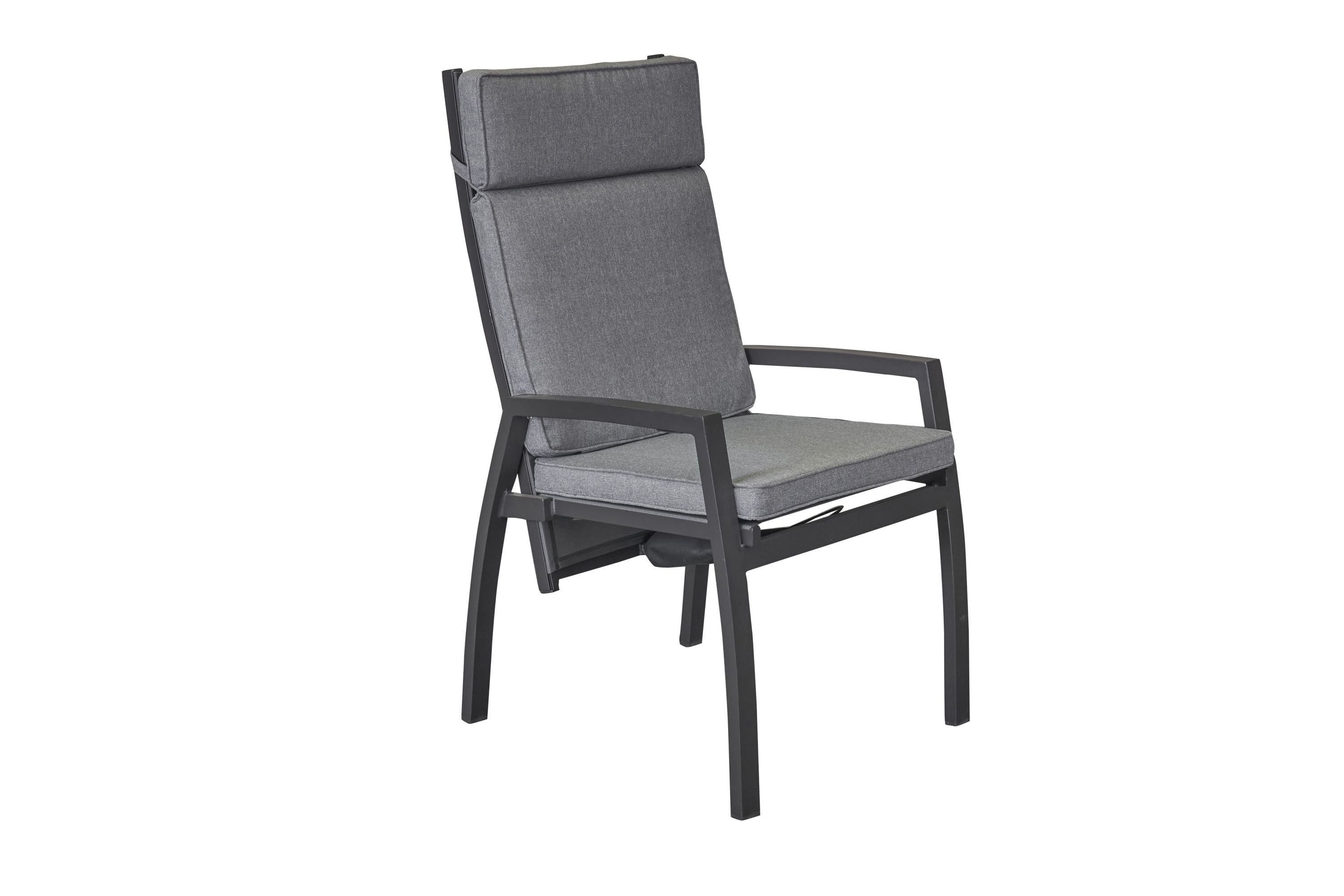 LC Garden Gartenstuhl LC Garden »Sondrino« Gartenstuhl anthrazit Textilen Positionsstuhl (1 St)