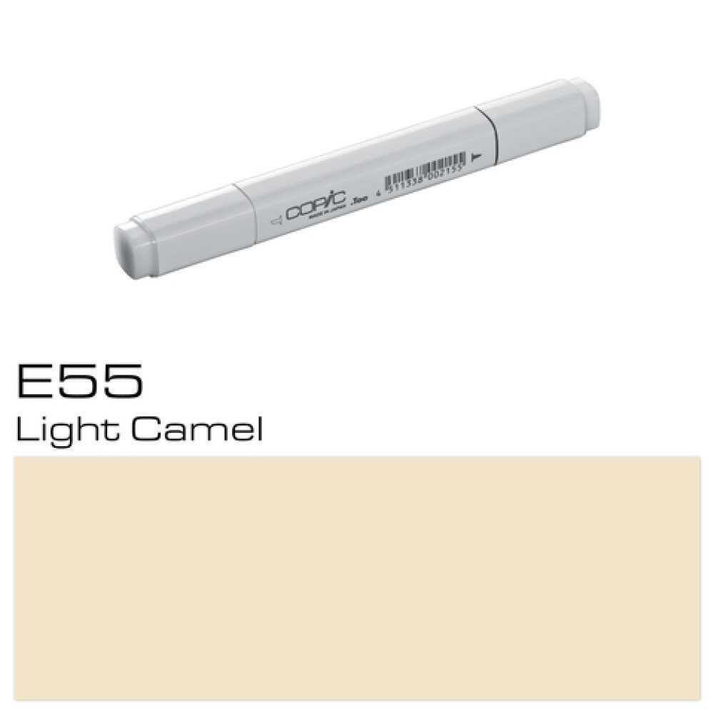 COPIC Marker Typ E-55 Layoutmarker, Lichtkamel. Breite & feine Spitze, umrüstbar au, (1-tlg)
