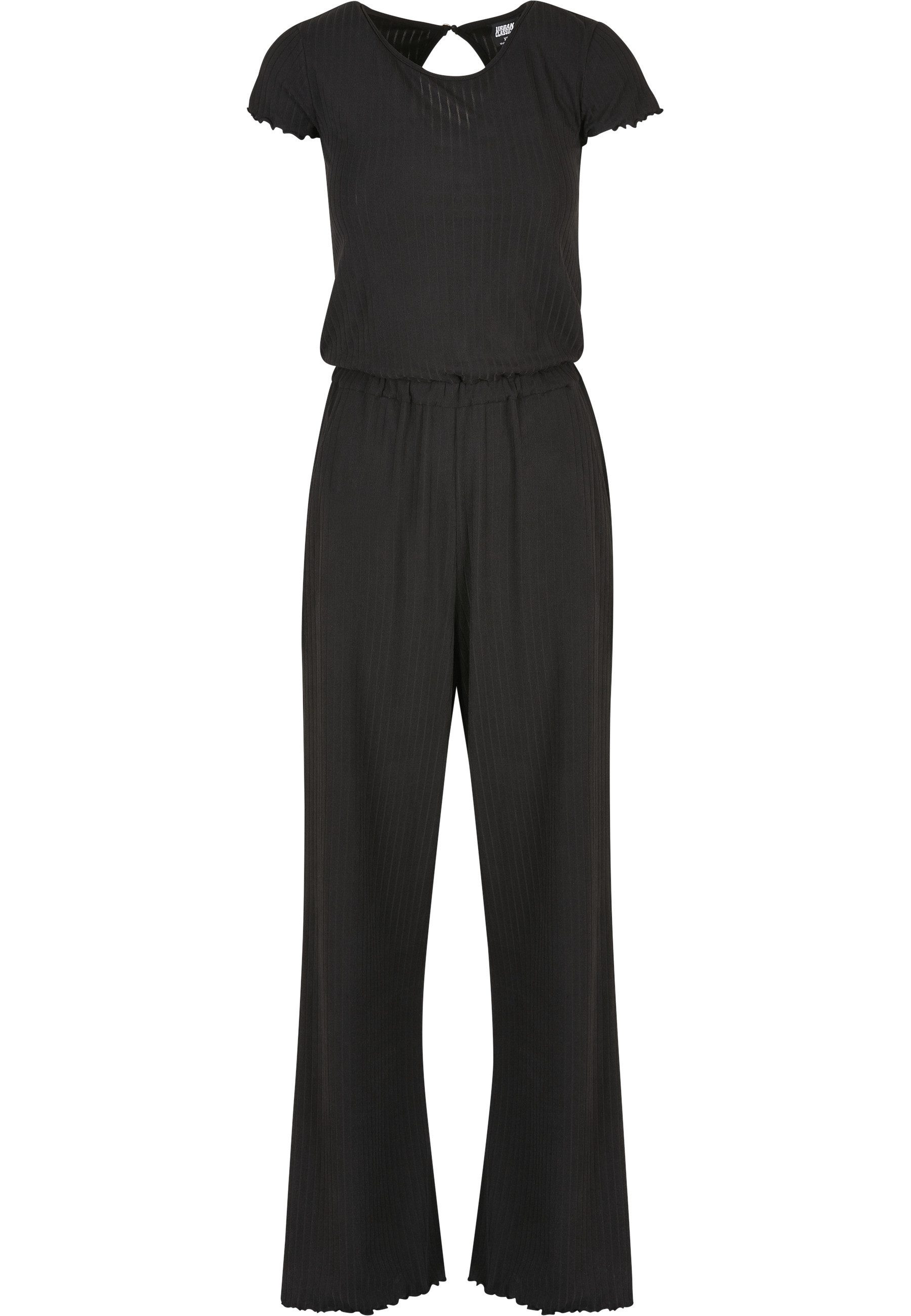 URBAN CLASSICS Jumpsuit Urban Classics Damen Ladies Rib Wid Leg Jumpsuit (1 günstig online kaufen
