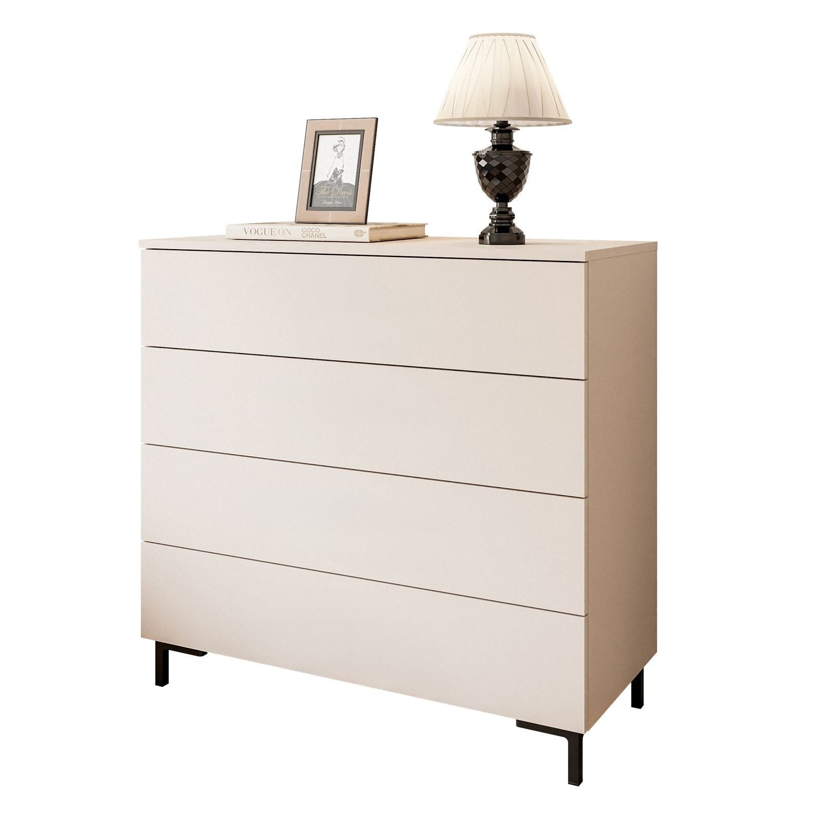 Lookway Kommode LINA KASCHMIR 4S mit LED Beleuchtung, 95x40x86 cm