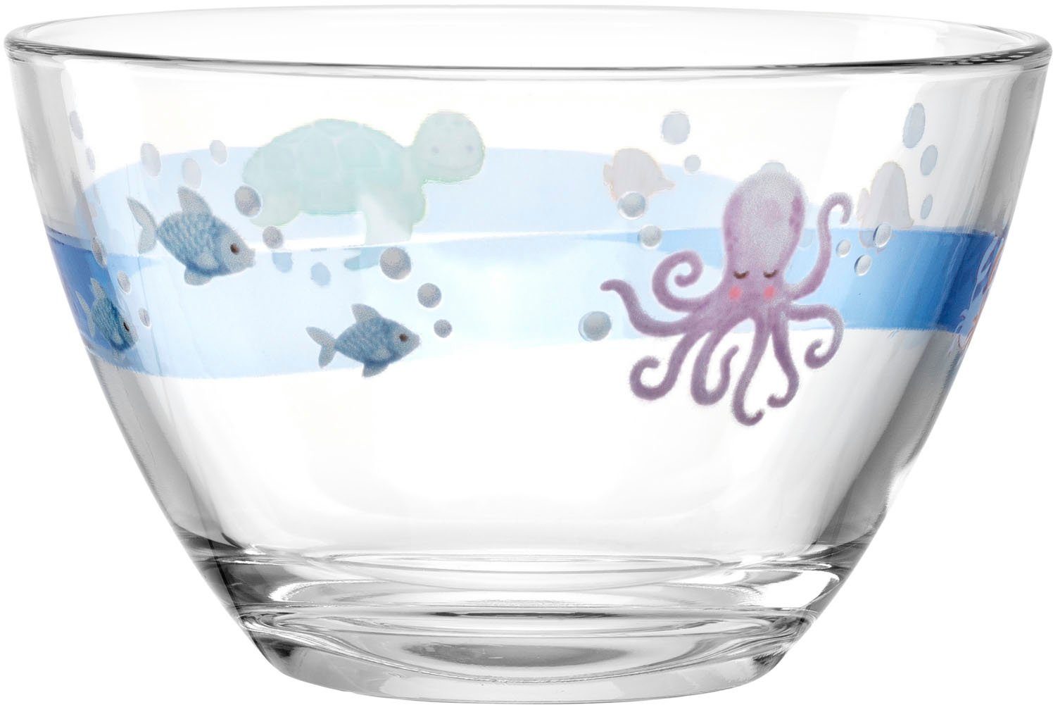 LEONARDO Kinderschale Meer BAMBINI AVVENTURA, Glas, (Set, 6-tlg), 12 cm, Kalk-Natron-Glas