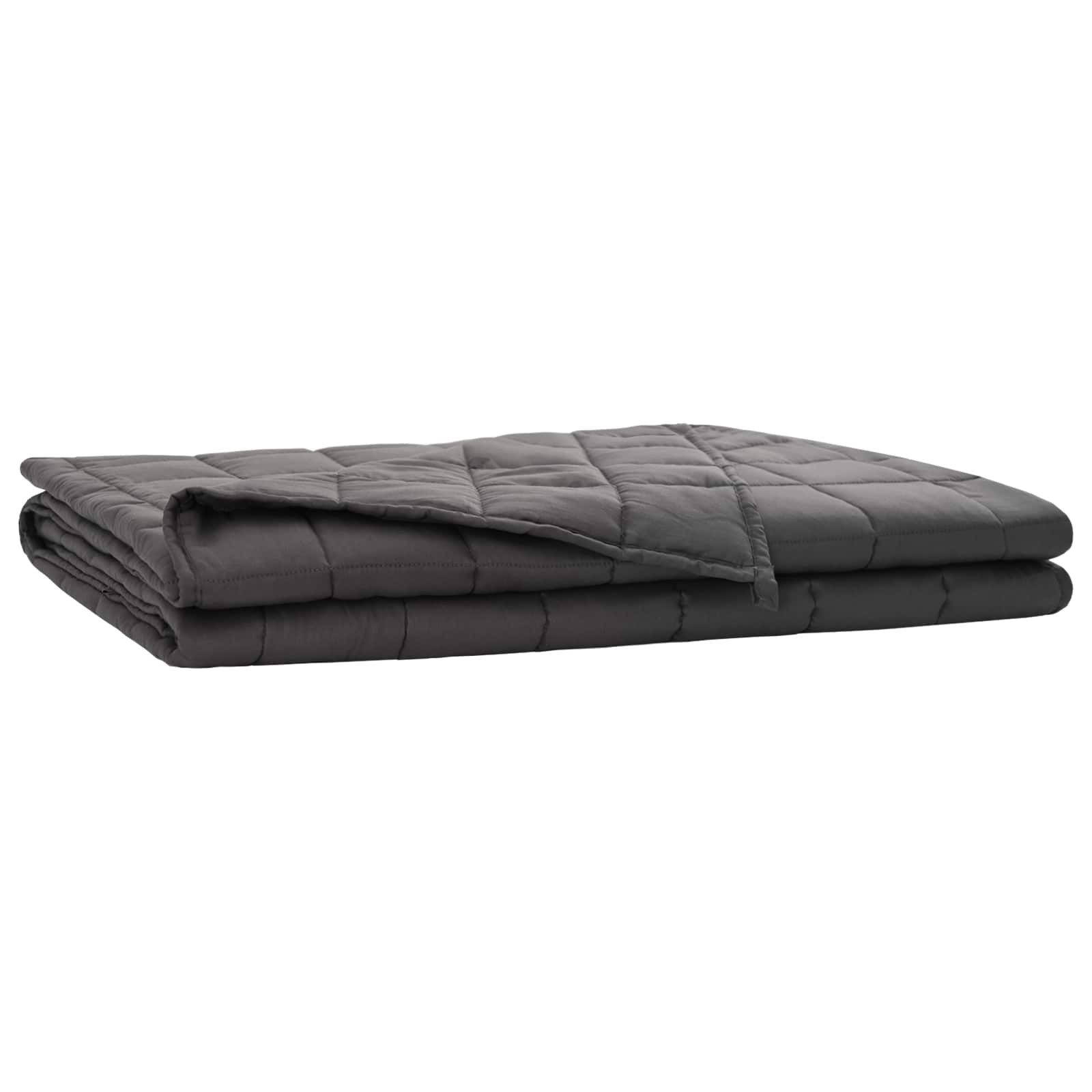 vidaXL Bettüberwurf Gewichtsdecke Anthrazit 200 x 200 cm 9 kg 100% Baumwolle 205T
