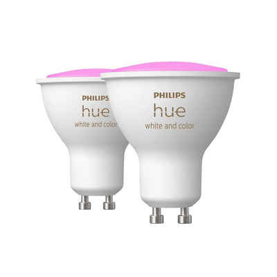 Philips Hue Bluetooth White & Color Ambiance GU10 230lm Doppelpack Smarte Lampe
