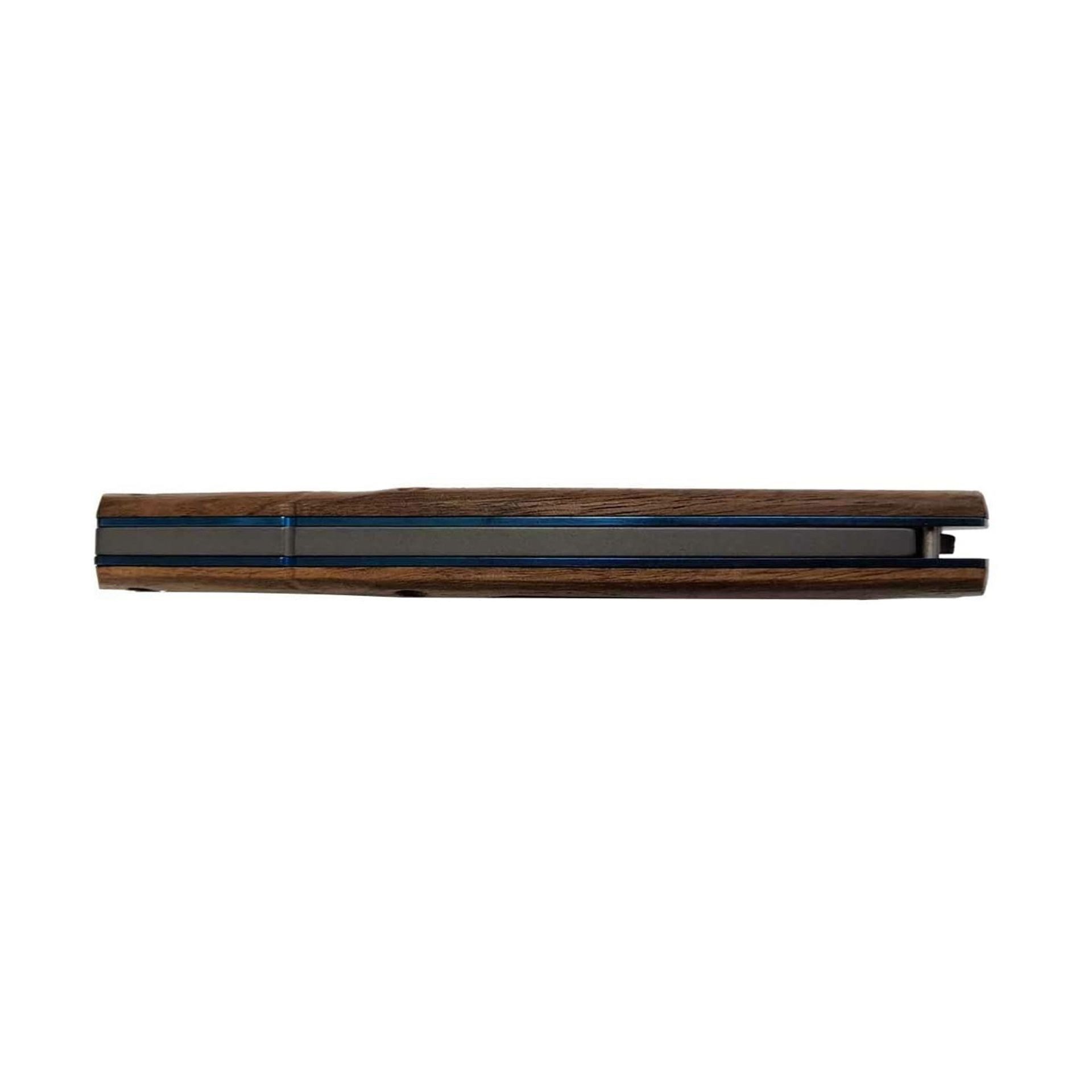 Walther Arms Taschenmesser Walther Taschenmesser 'Blue Wood' BWK 1, (1 St., ideal für Outdoor, Alltag & Abenteuer), titanbeschichtete Droppoint-Klinge aus robustem 440C Edelstahl