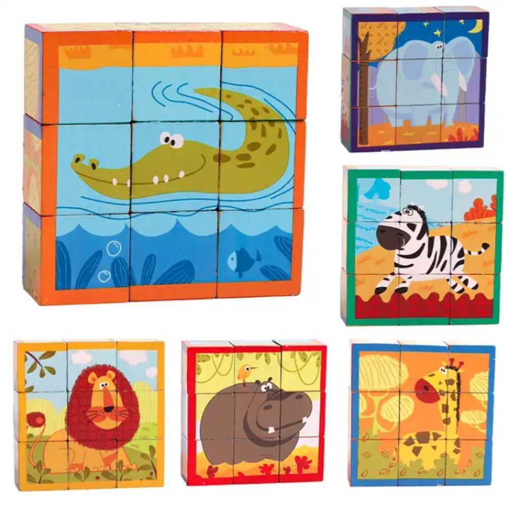 Little Lorien Würfelpuzzle Würfelpuzzle Holzspielzeug Puzzleteile Lernspiel günstig online kaufen