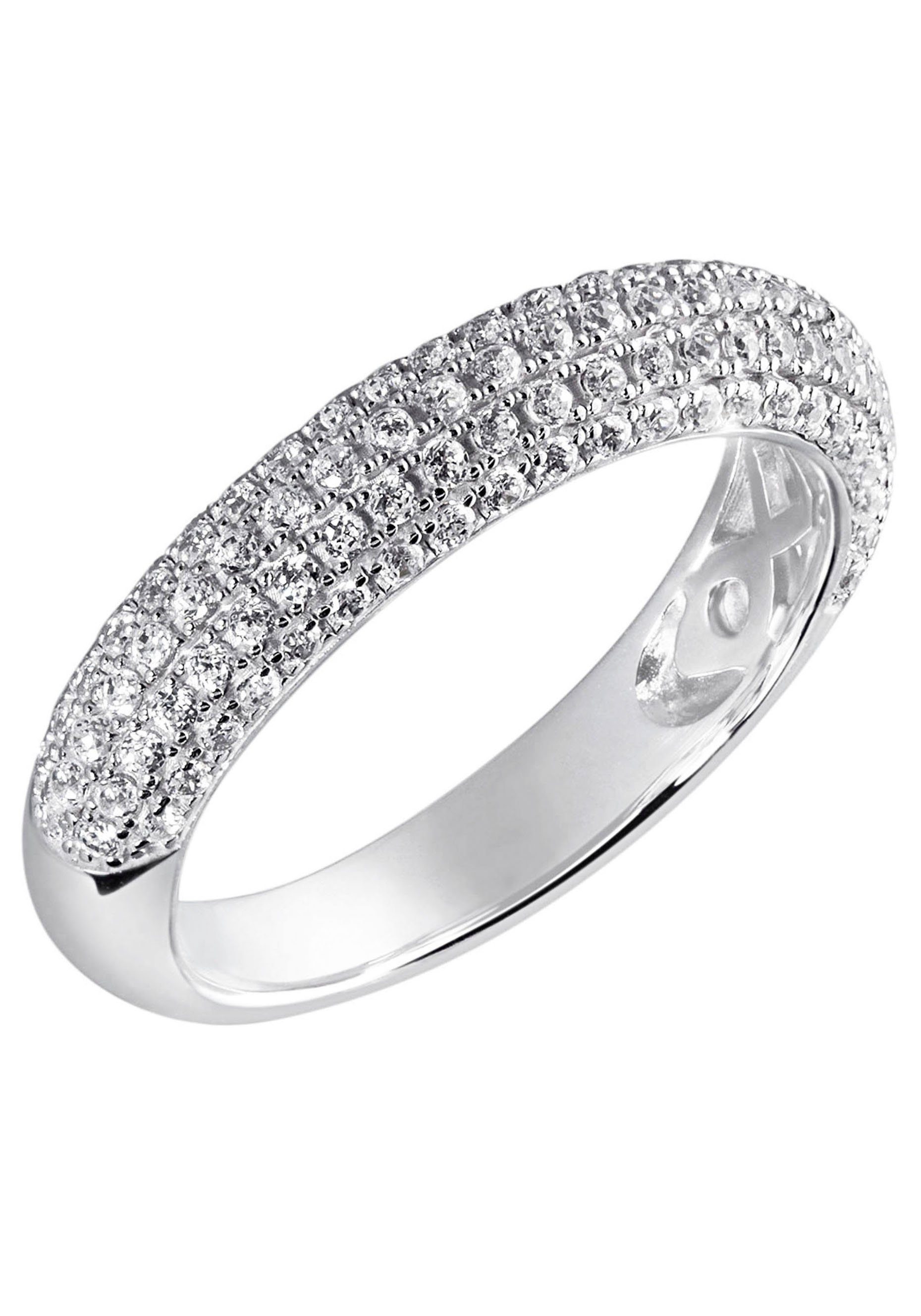 Fingerring Schmuck Geschenk Silber 925 Silberring Pavé