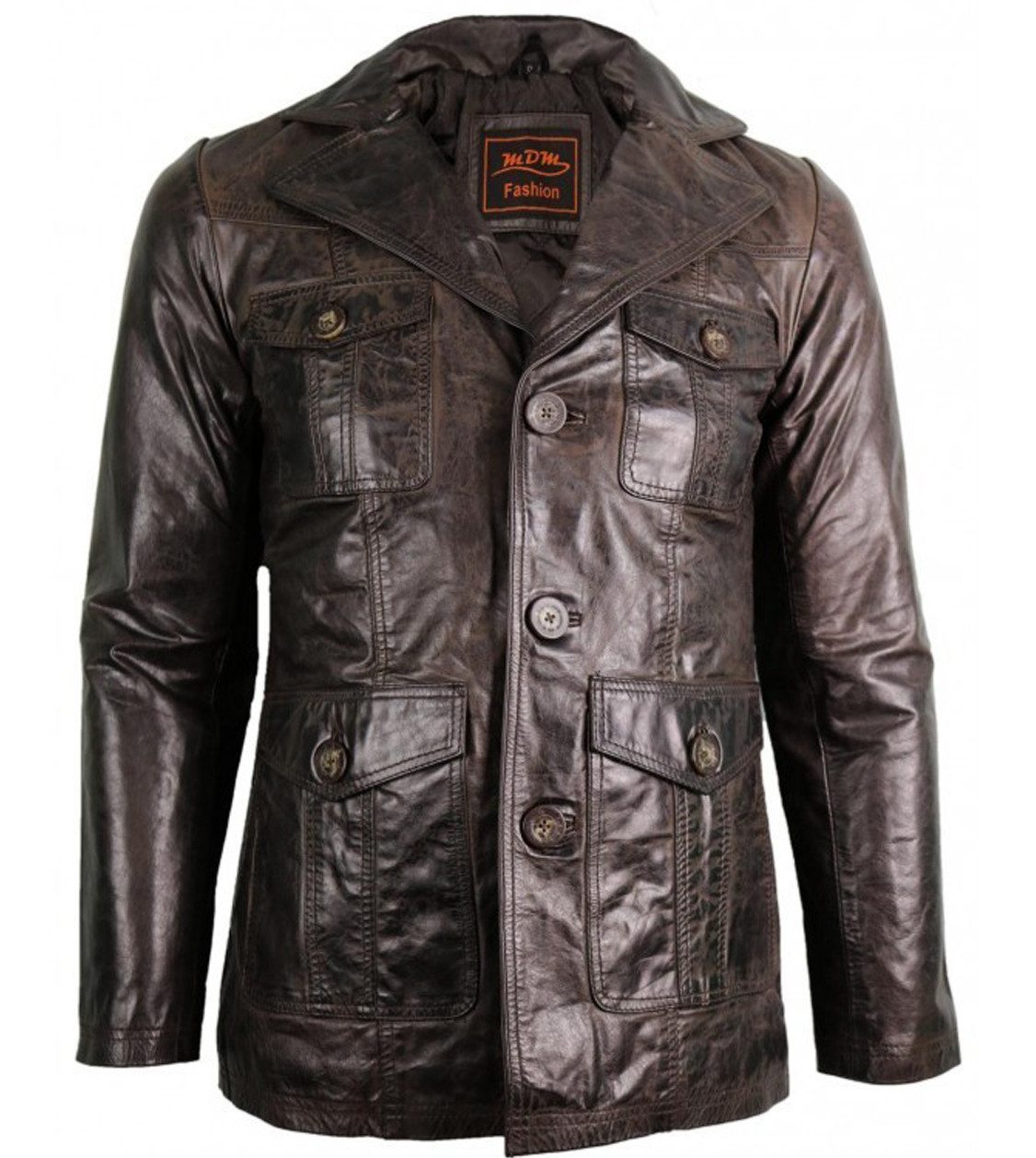 MDM Lederblazer Herren Vintage Lederjacke im günstig online kaufen
