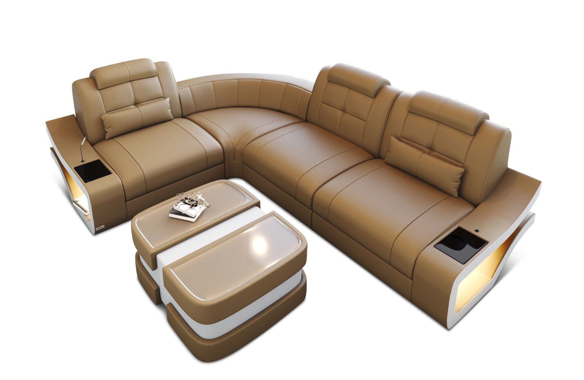 Sofa Dreams Ecksofa Leder Sofa Couch günstig online kaufen