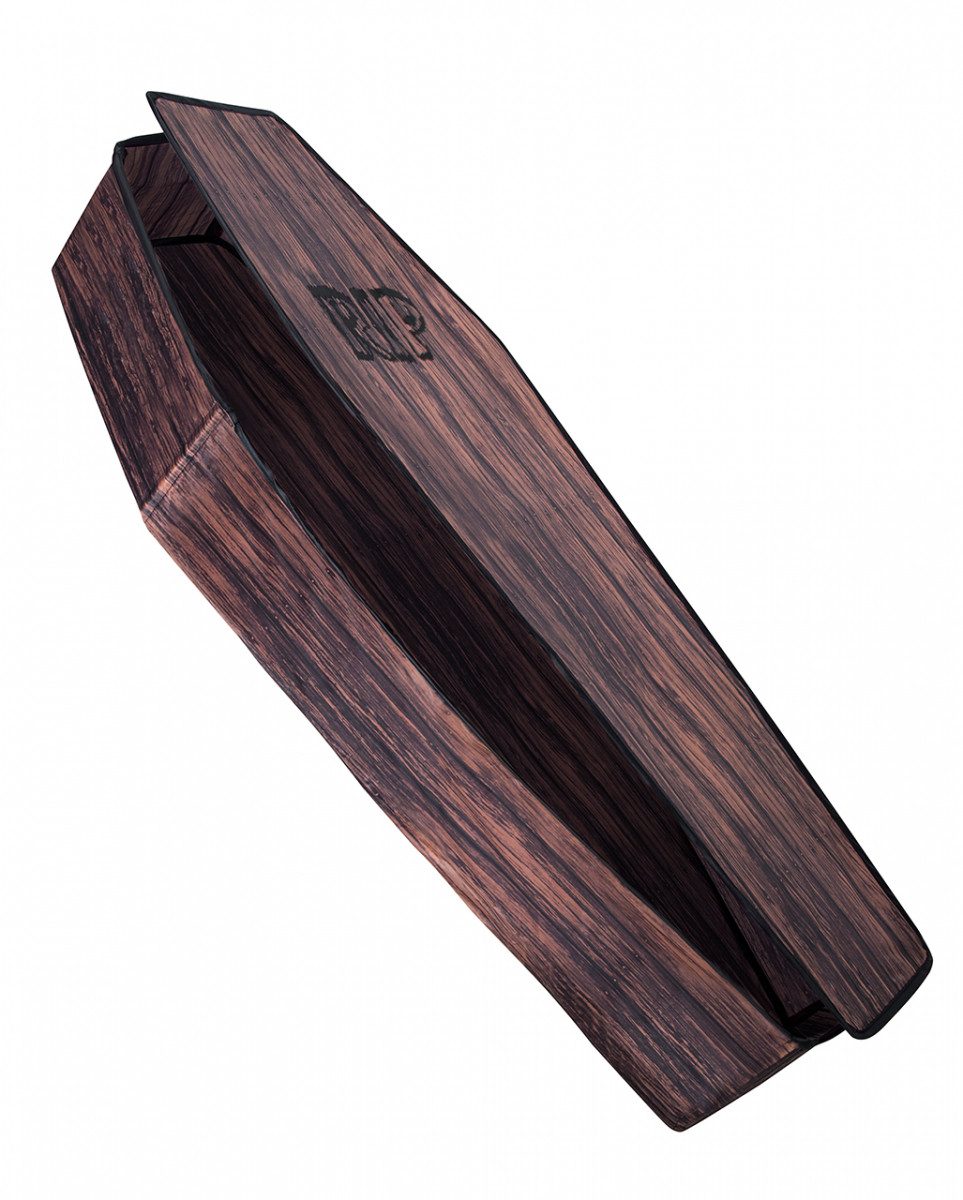 Horror-Shop Dekoobjekt Faltbarer Stoffsarg Braun 150 cm als Halloween Dek