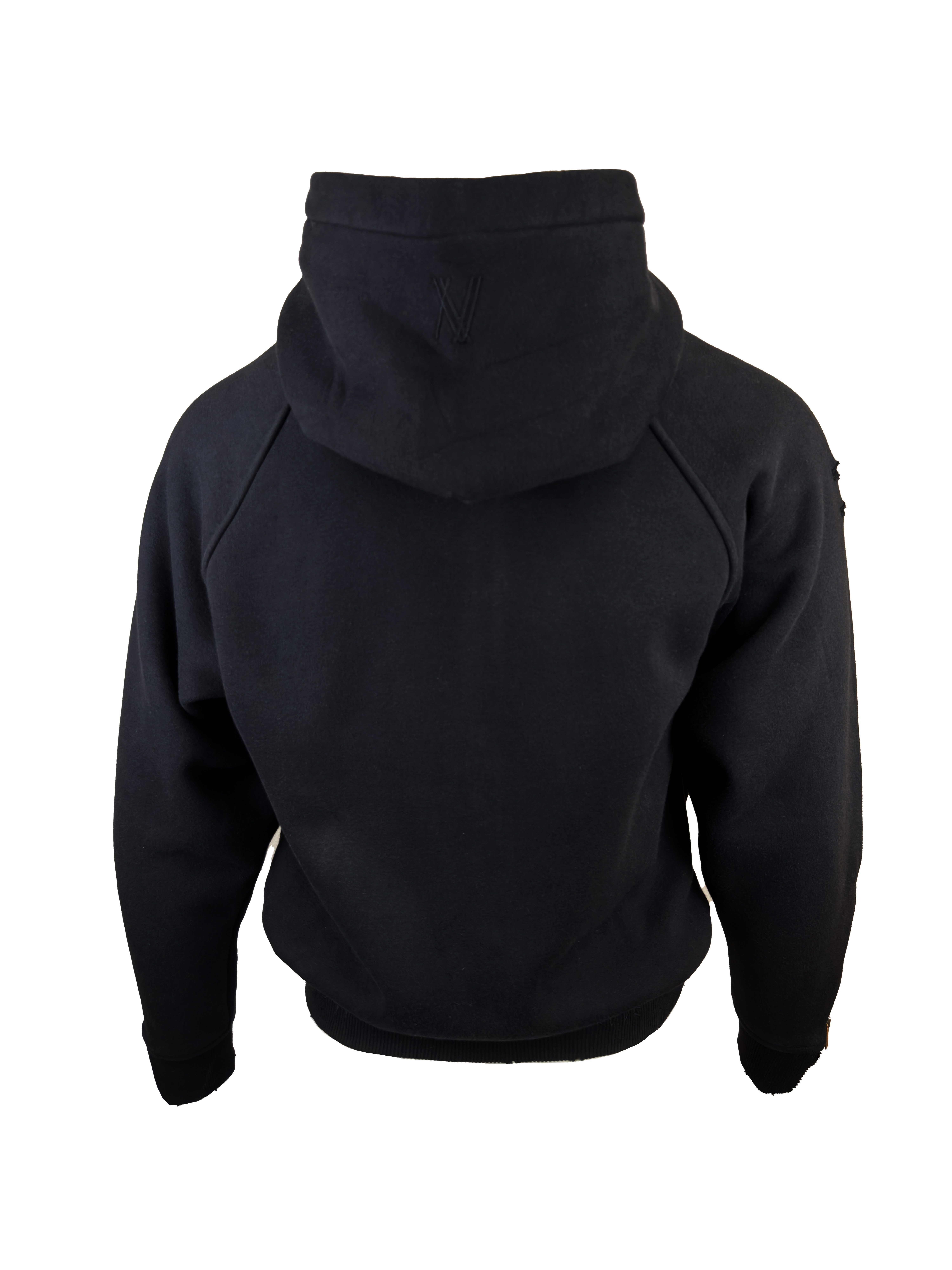 ENVYME Hoodie Kapuzenjacke Zip-Hoodie Herz-Print, Vintage Used-Look