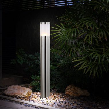 etc-shop LED Außen-Stehlampe, LED 5 Watt Außen Leuchte Garten Beleuchtung Lampe Terrasse Edelstahl Veranda IP44