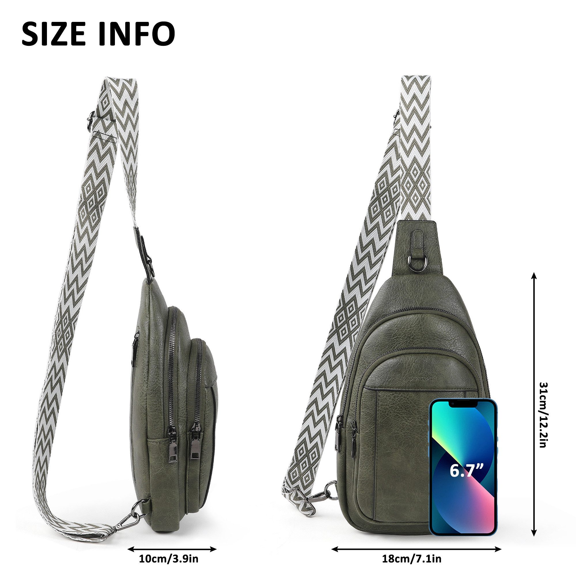 Defe Umhängetasche Bauchtasche Damen Stylisch Umhängetasche günstig online kaufen