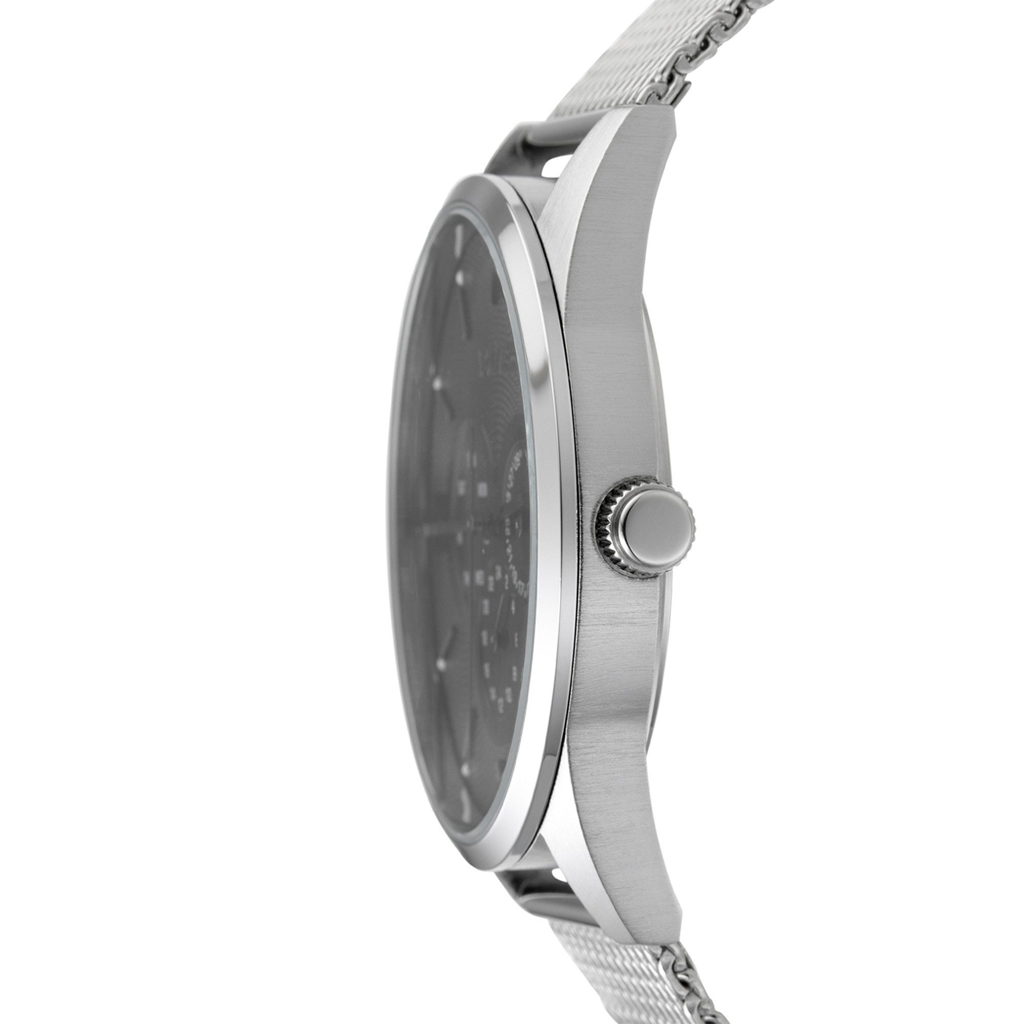 s.Oliver Multifunktionsuhr Round Basic SO-4446-MM, Quarzuhr, Armbanduhr, Herrenuhr, Edelstahlarmband, analog