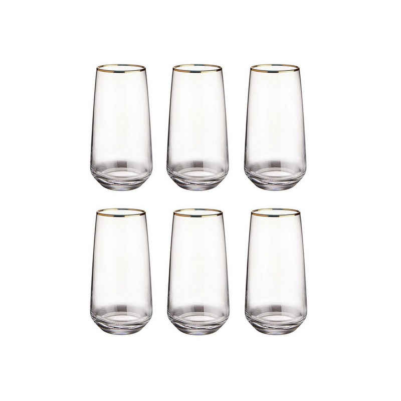 BUTLERS Longdrinkglas TOUCH OF GOLD, Glas
