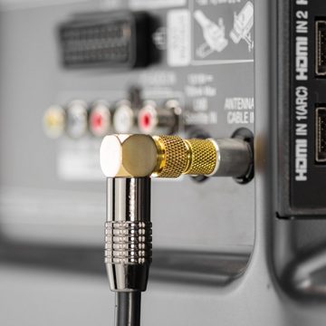 deleyCON deleyCON SAT Antennenadapter F-Buchse zu IEC-Stecker Kupplung SAT-Kabel