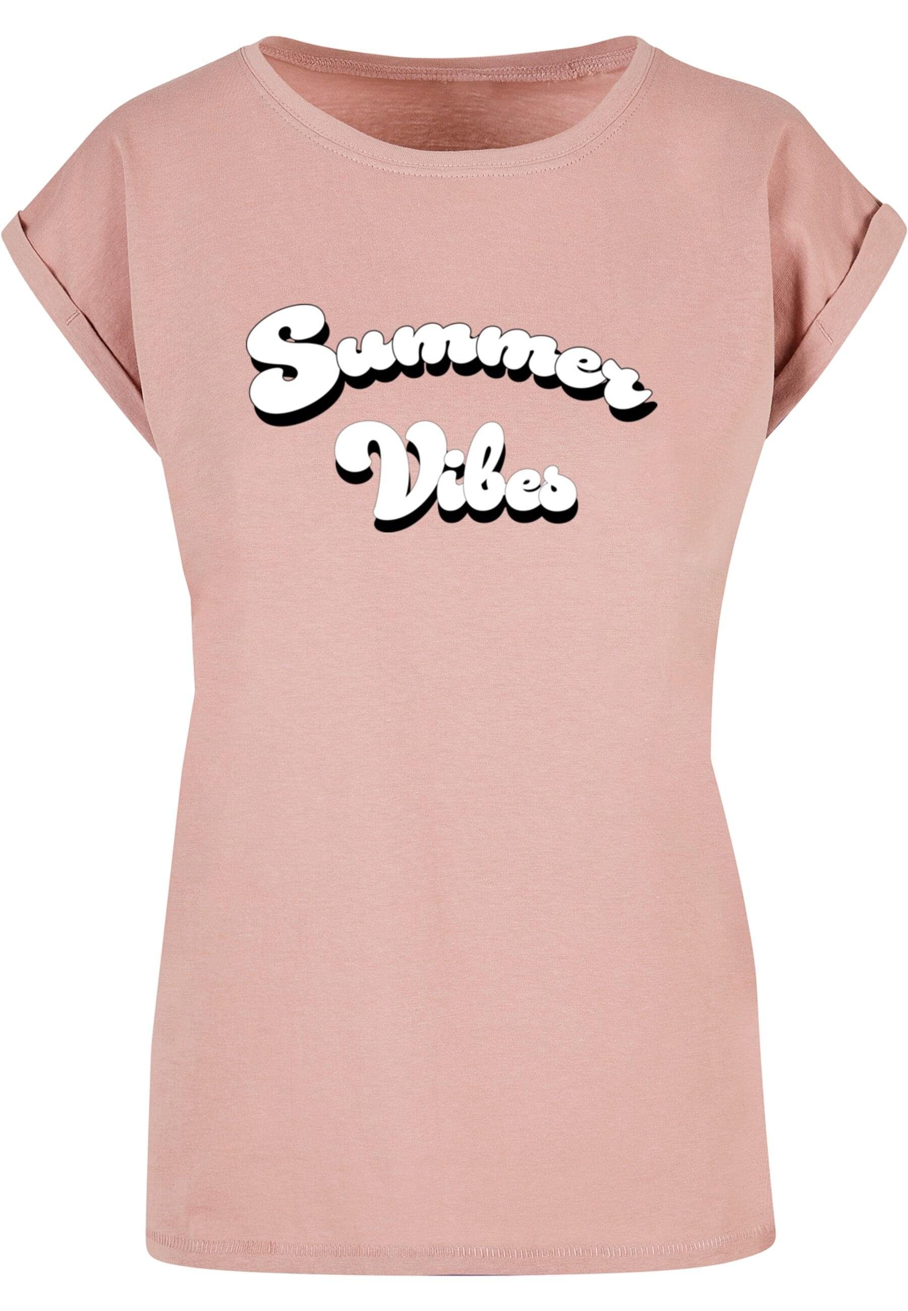 Shoulder Ladies Tee Summer Vibes Merchcode Extended T-Shirt (1-tlg) Damen