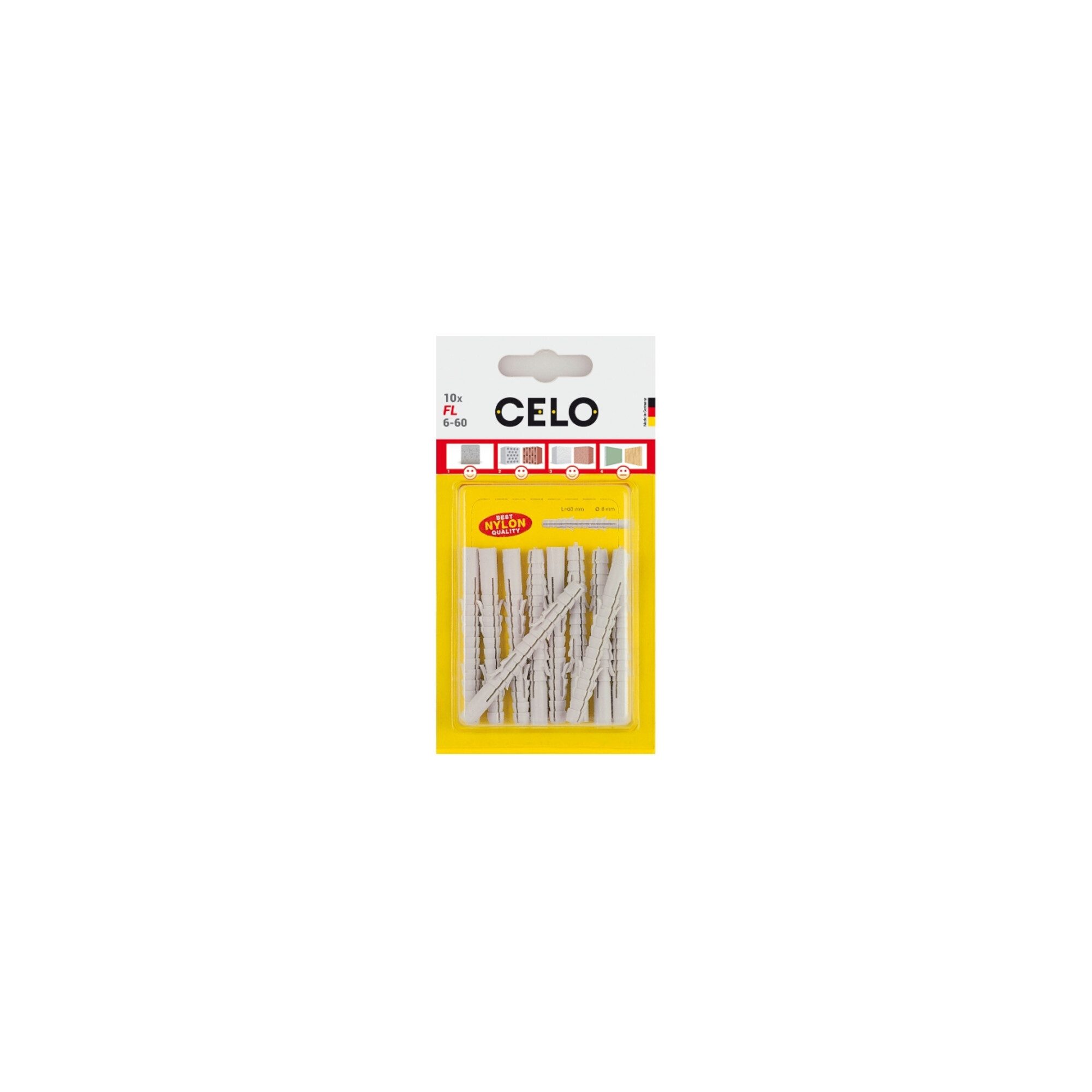 CELO Befestigungssysteme Universaldübel CELO Blister Langer Normaldübel FL 6-60 10 Stk