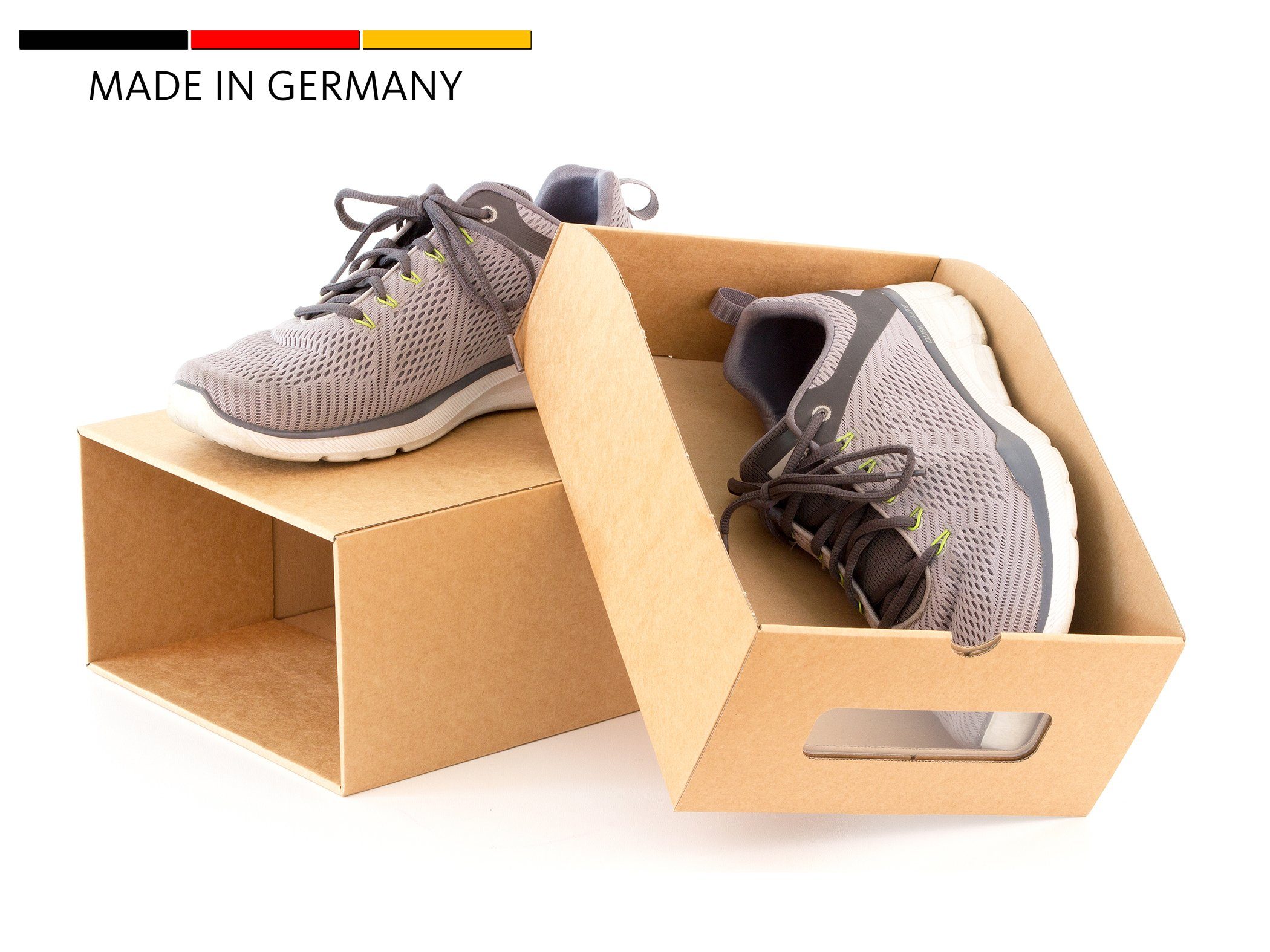 BigDean Schuhbox 30 Boxen stapelbar mit Sichtfenster & Schublade Schuhe Spielzeug etc. (Set, 30 St., Schuhbox), Bemalbar, Dekorierbar, Stapelbar