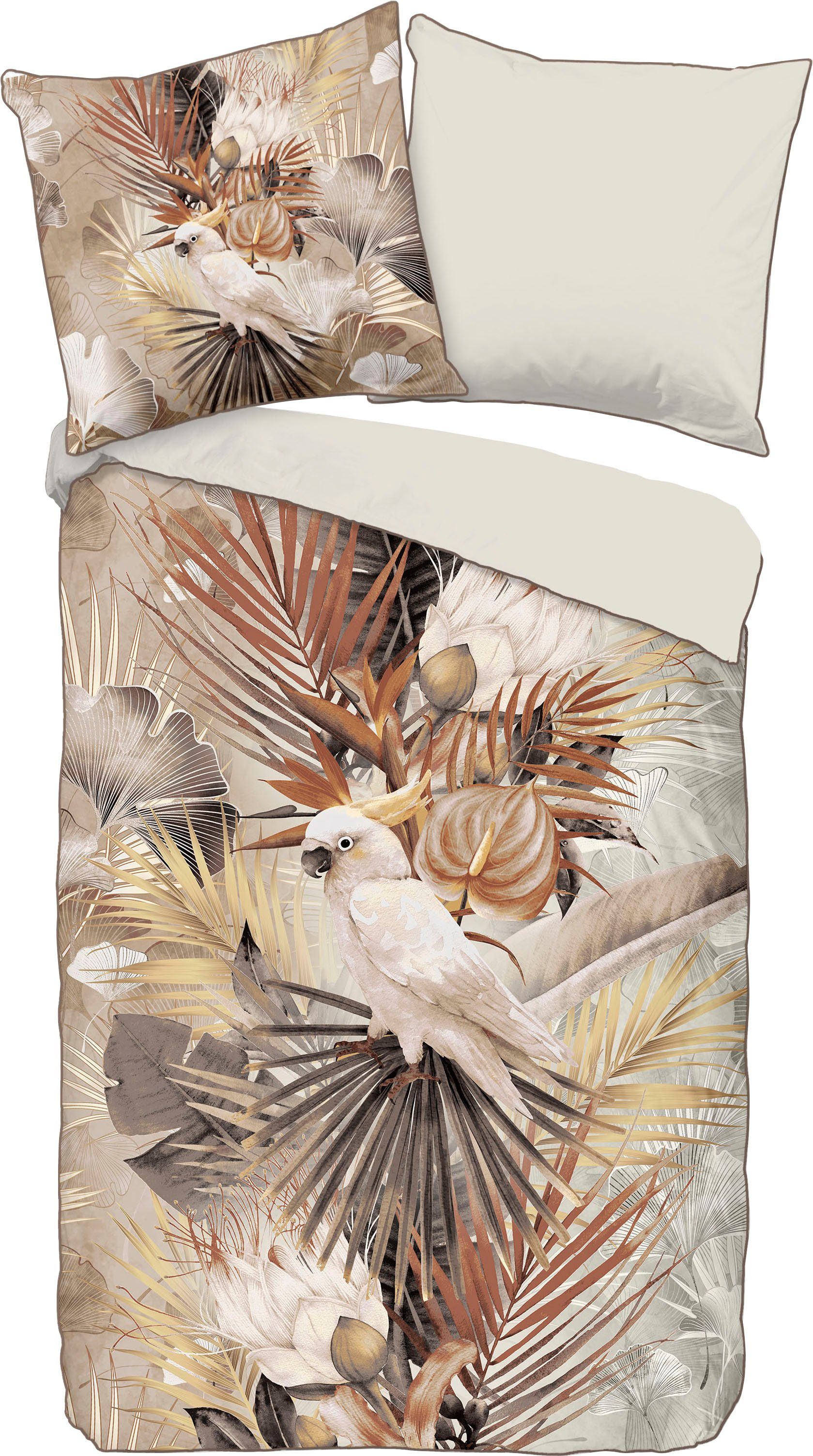 Descanso Wendebettwäsche Pippa, Satin (Bio-Baumwolle), 3 günstig online kaufen