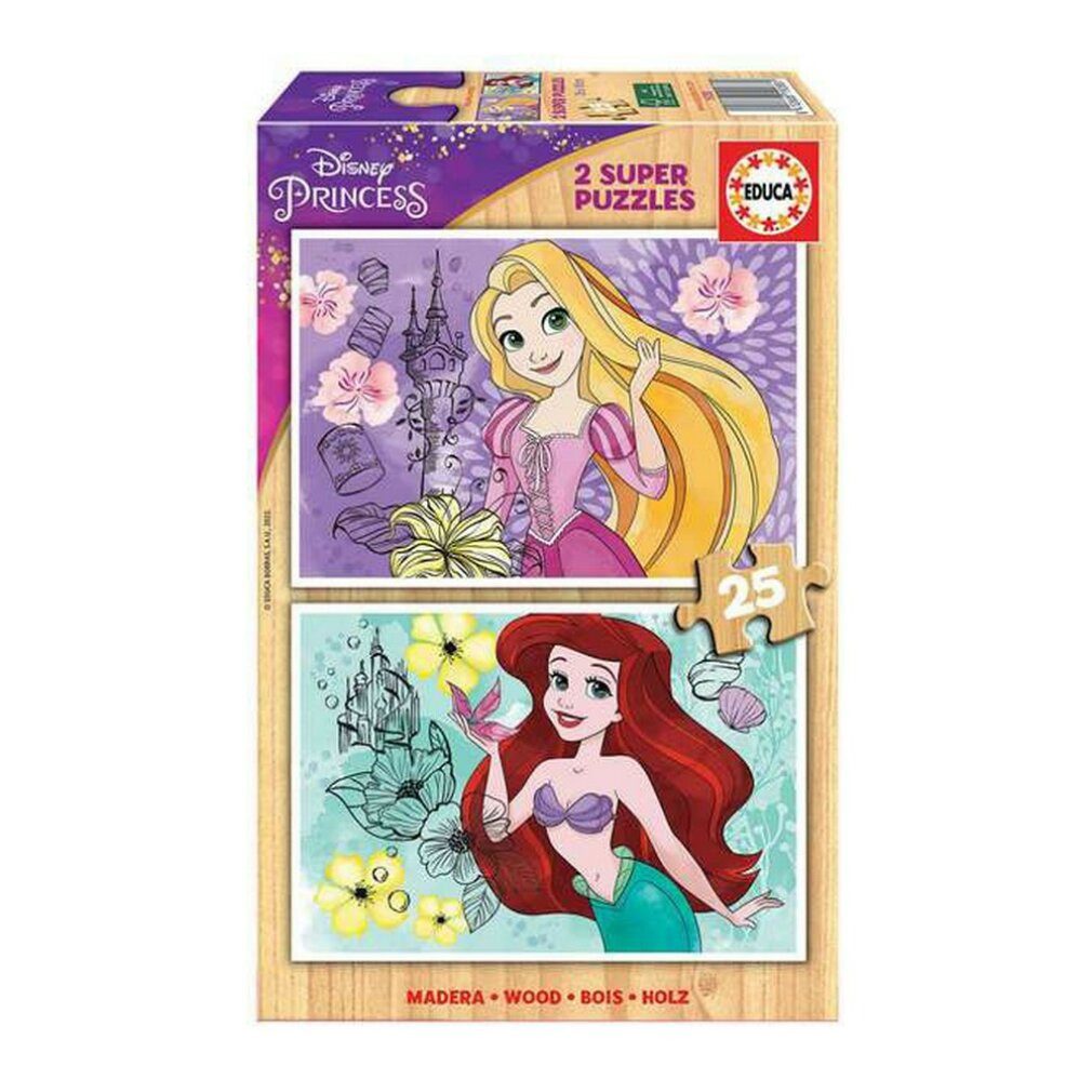 Educa Puzzle Puzzle Rapunzel and Ariel Disney Princess (50 pcs), Puzzleteile