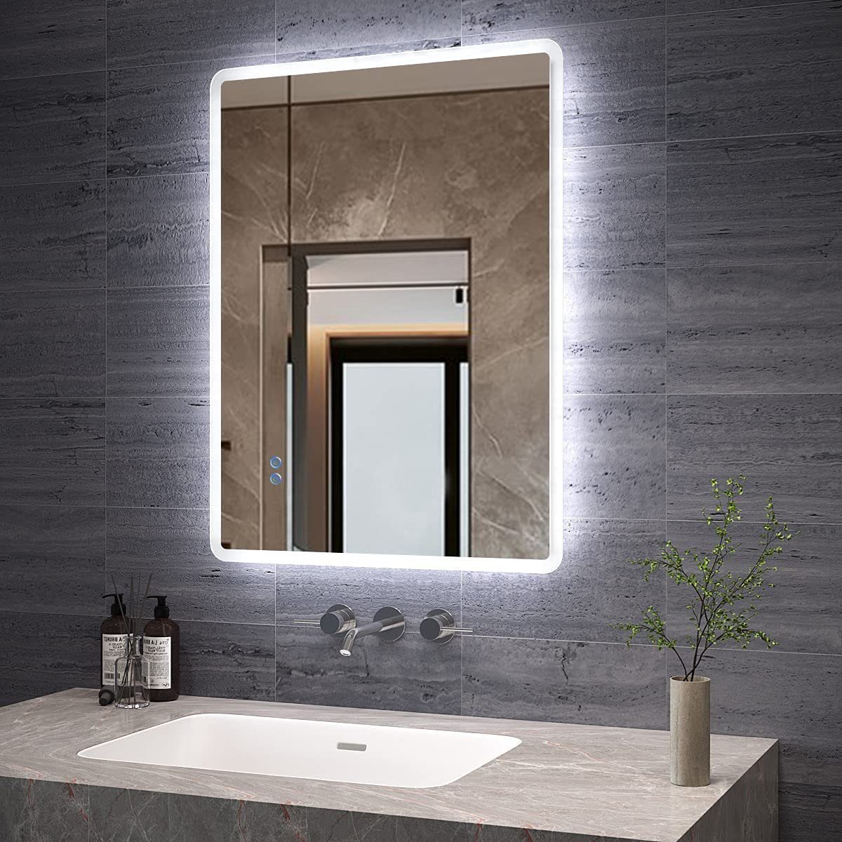 AQUABATOS Badspiegel Led Bad Spiegel Badezimmerspiegel mit Beleuchtung Lich günstig online kaufen