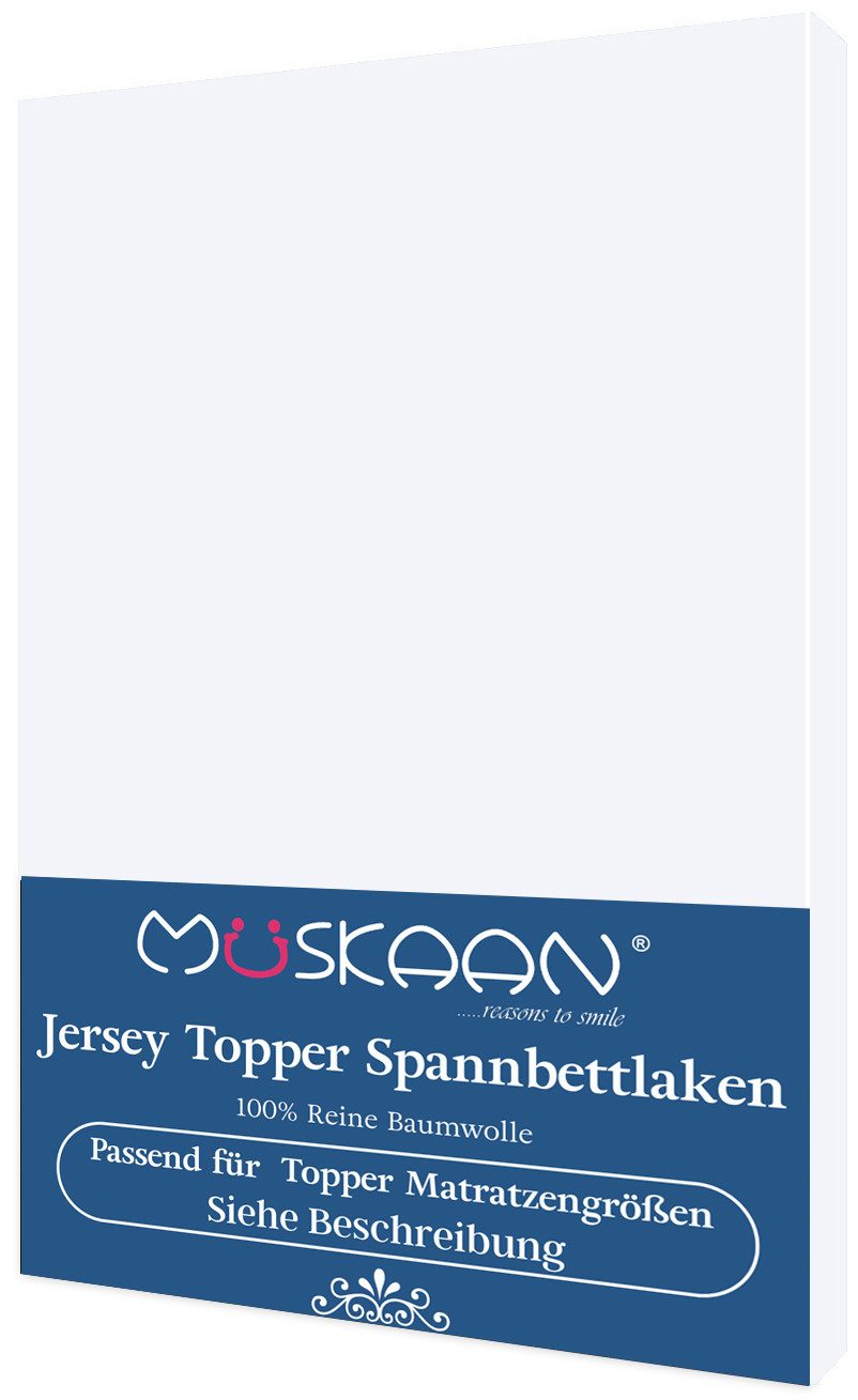 Müskaan Spannbettlaken Spannbettlaken für Topper-Matratzen, 100% günstig online kaufen