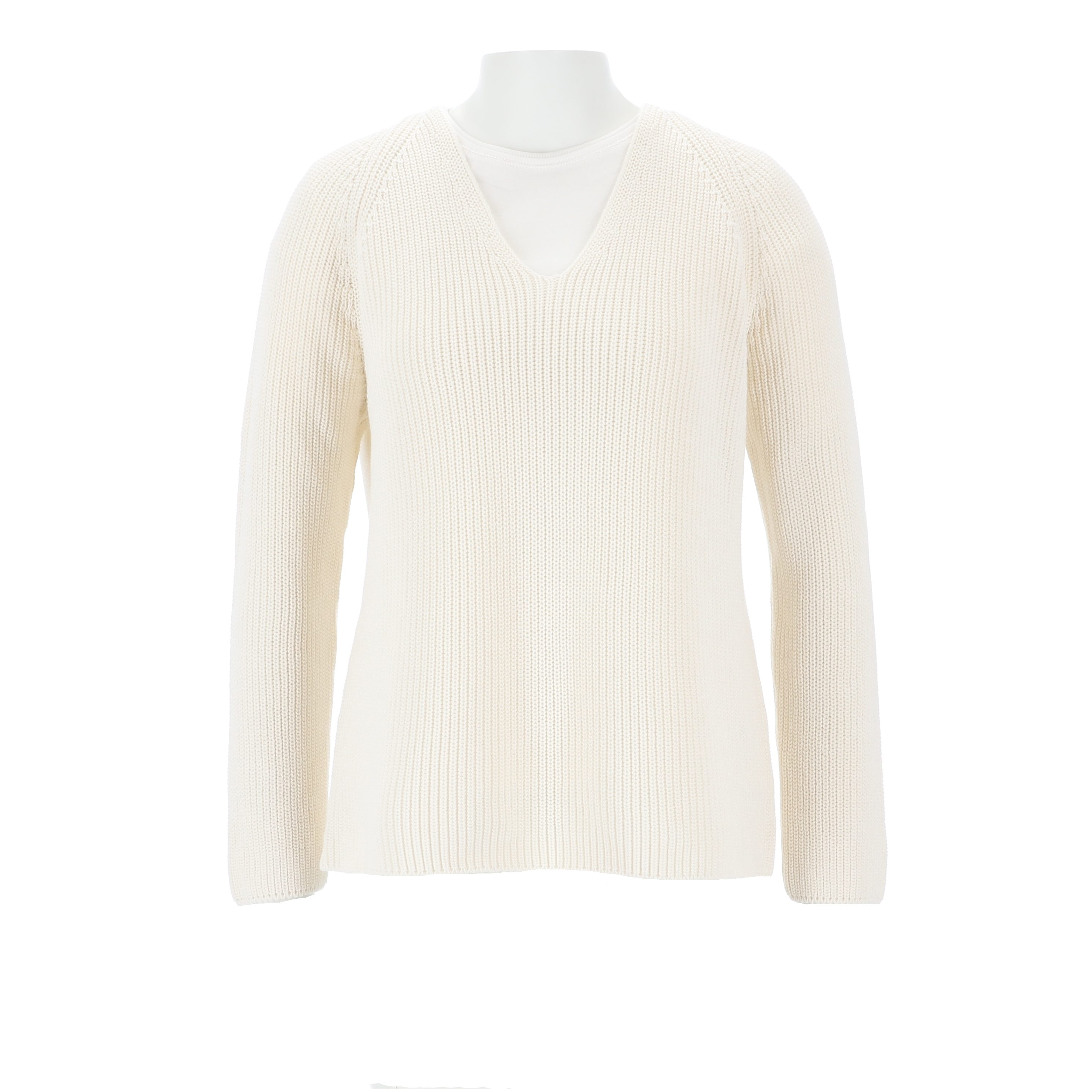 halsüberkopf Accessoires V-Ausschnitt-Pullover Unifarbener Pullover mit V-Ausschnitt, reine Baumwolle