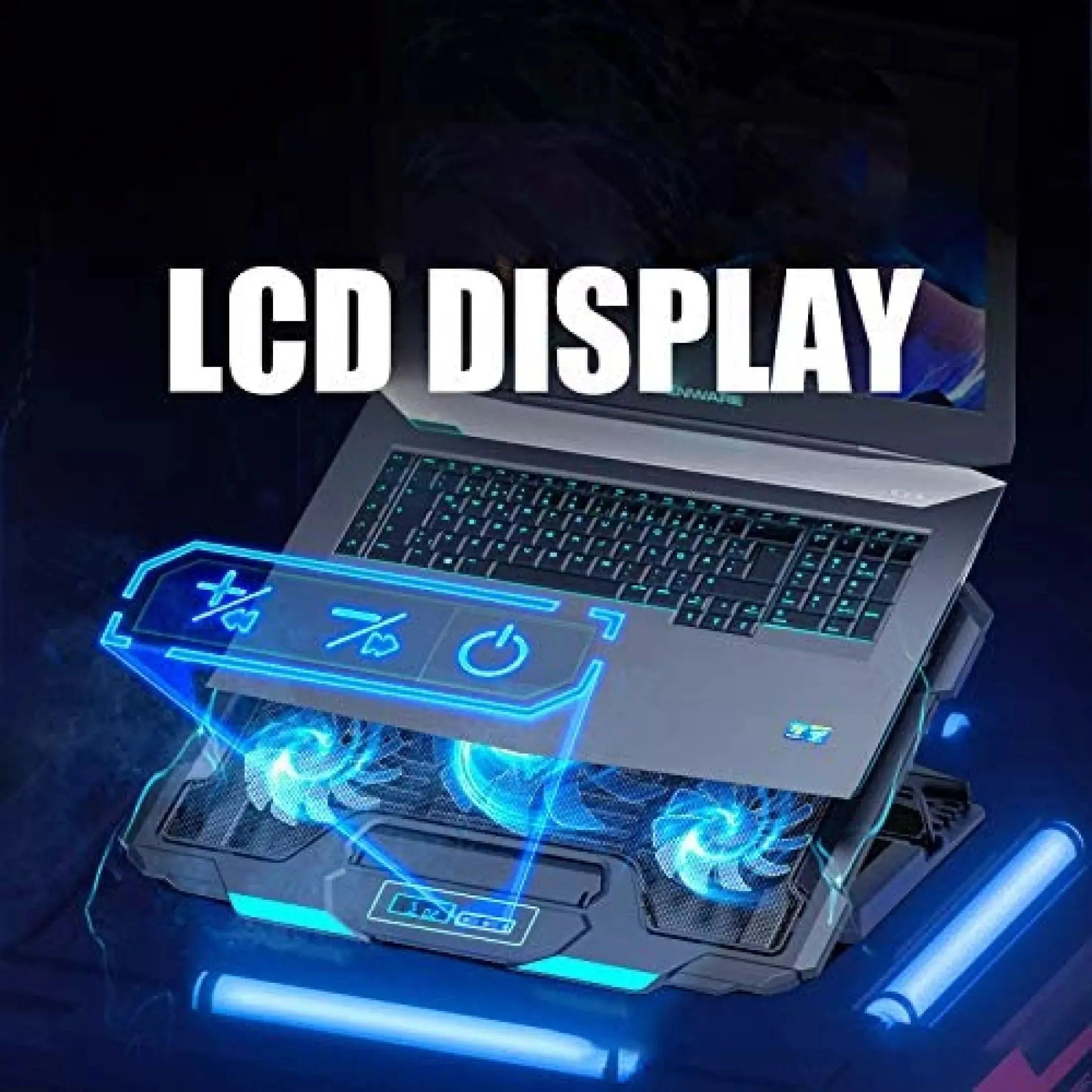 Forrlite Notebook-Kühler Notebook-Kühler, Laptop Kühler Gaming-Notebook Cooling Pad, Kühlmatte für 12-18 Zoll Notebook, Laptop (5 Ventilatoren)