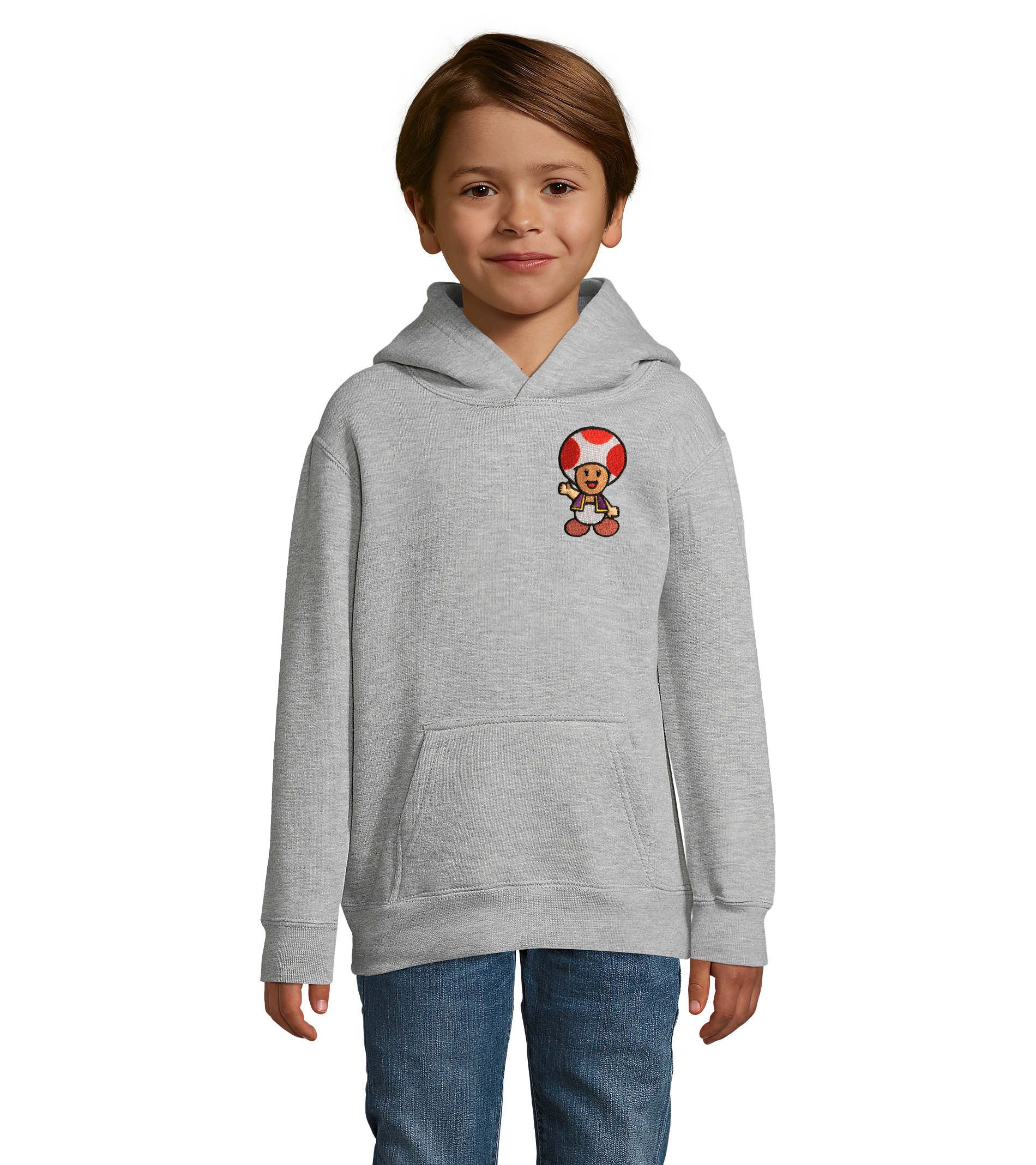 Blondie & Brownie Hoodie Toad Patch Hoodie Kinder Mario Luigi Wario Yoshi Peach Kapuzenpullover (Einzelartikel) Retro Pilz-Abenteurer Kinder Kapuzenpullover