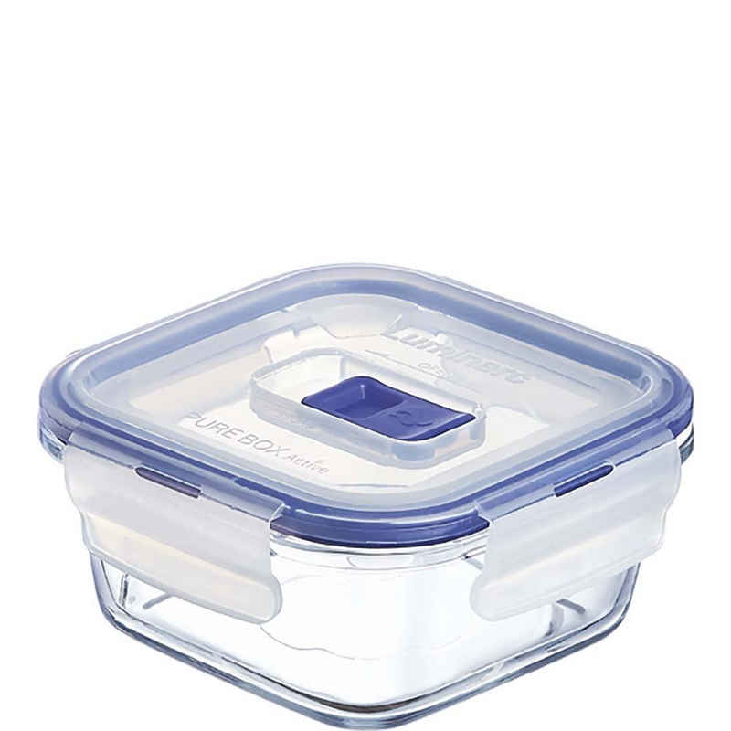 Luminarc Aufbewahrungsbox Pure Box Active, quadratisch 380ml Glas gehärtet Transparent 1 Stück