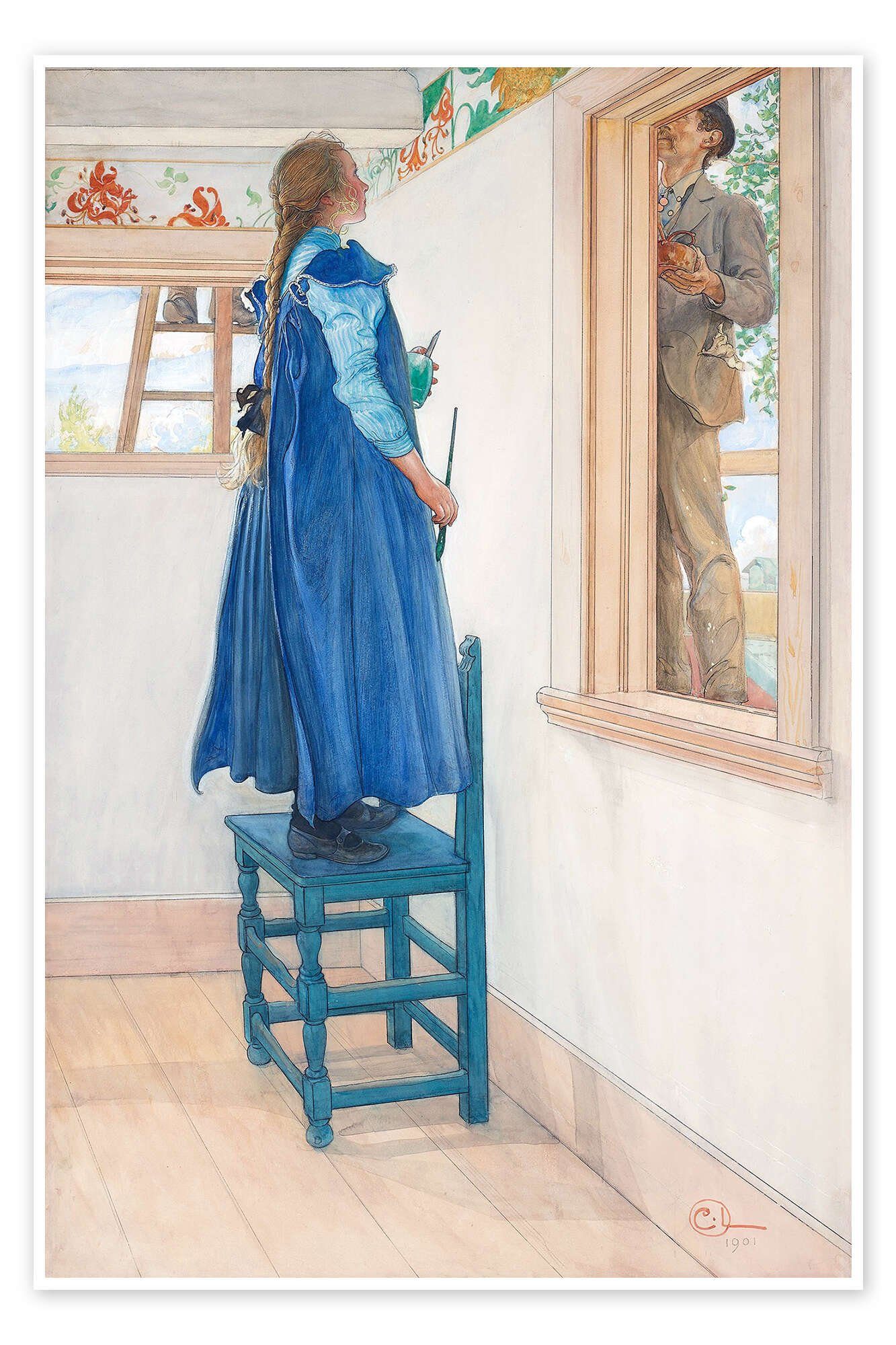Posterlounge Poster Carl Larsson, Suzanne und jemand anderes, Malerei