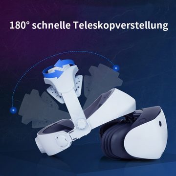 yozhiqu Verstellbarer Kopfbügel für Playstation VR2, leichter PS VR2-Gurt Virtual-Reality-Helm