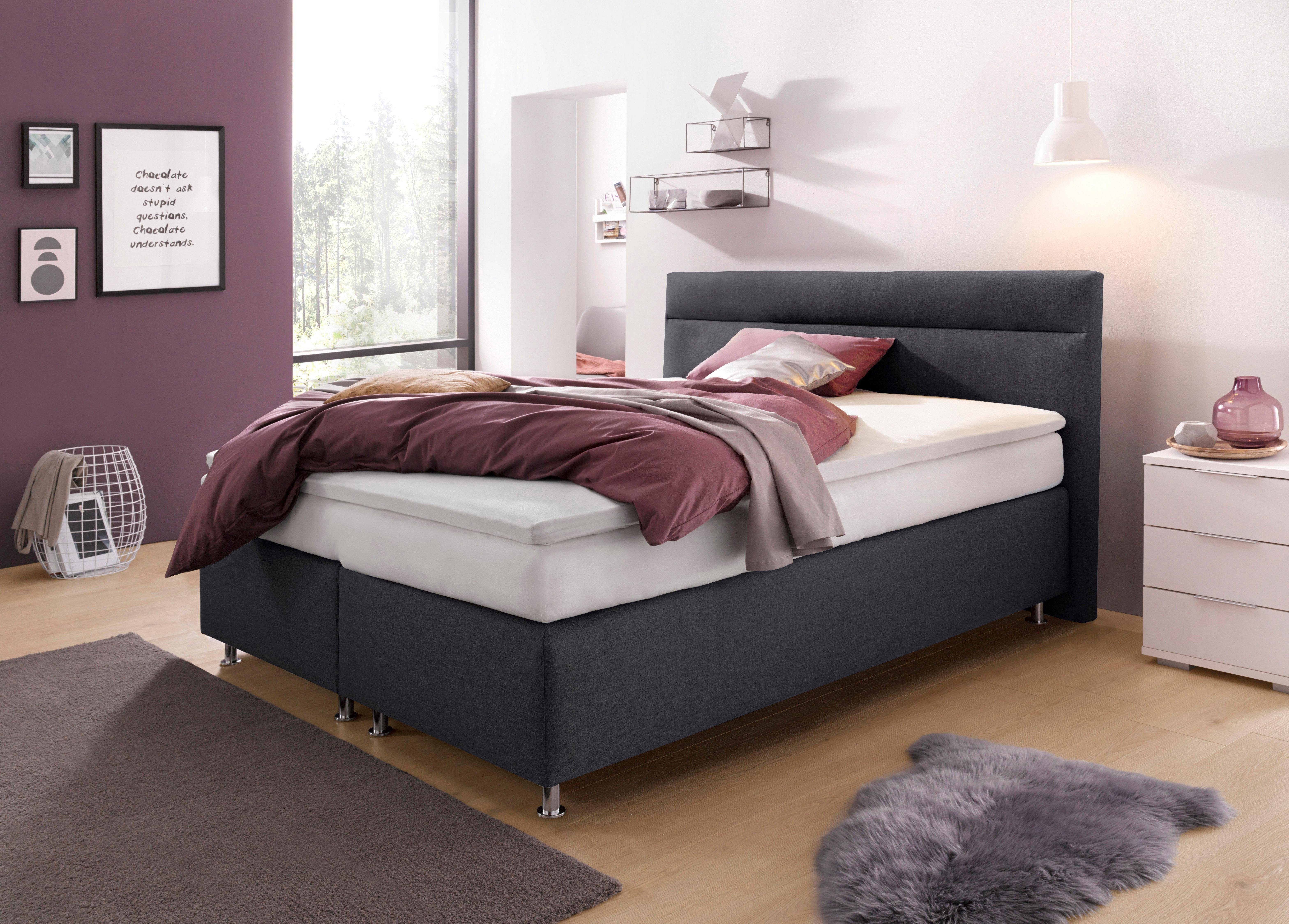 Westfalia Schlafkomfort Boxspringbett wahlweise mit LED-Beleuchtung günstig online kaufen