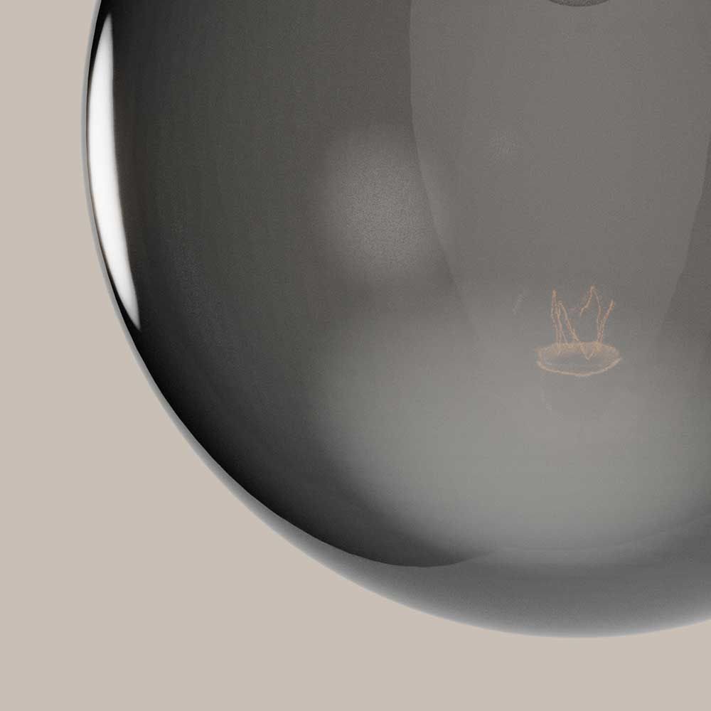 s.luce Stehlampe Stehleuchte Orb Poseidon mit Glaskugel 175cm Rauch