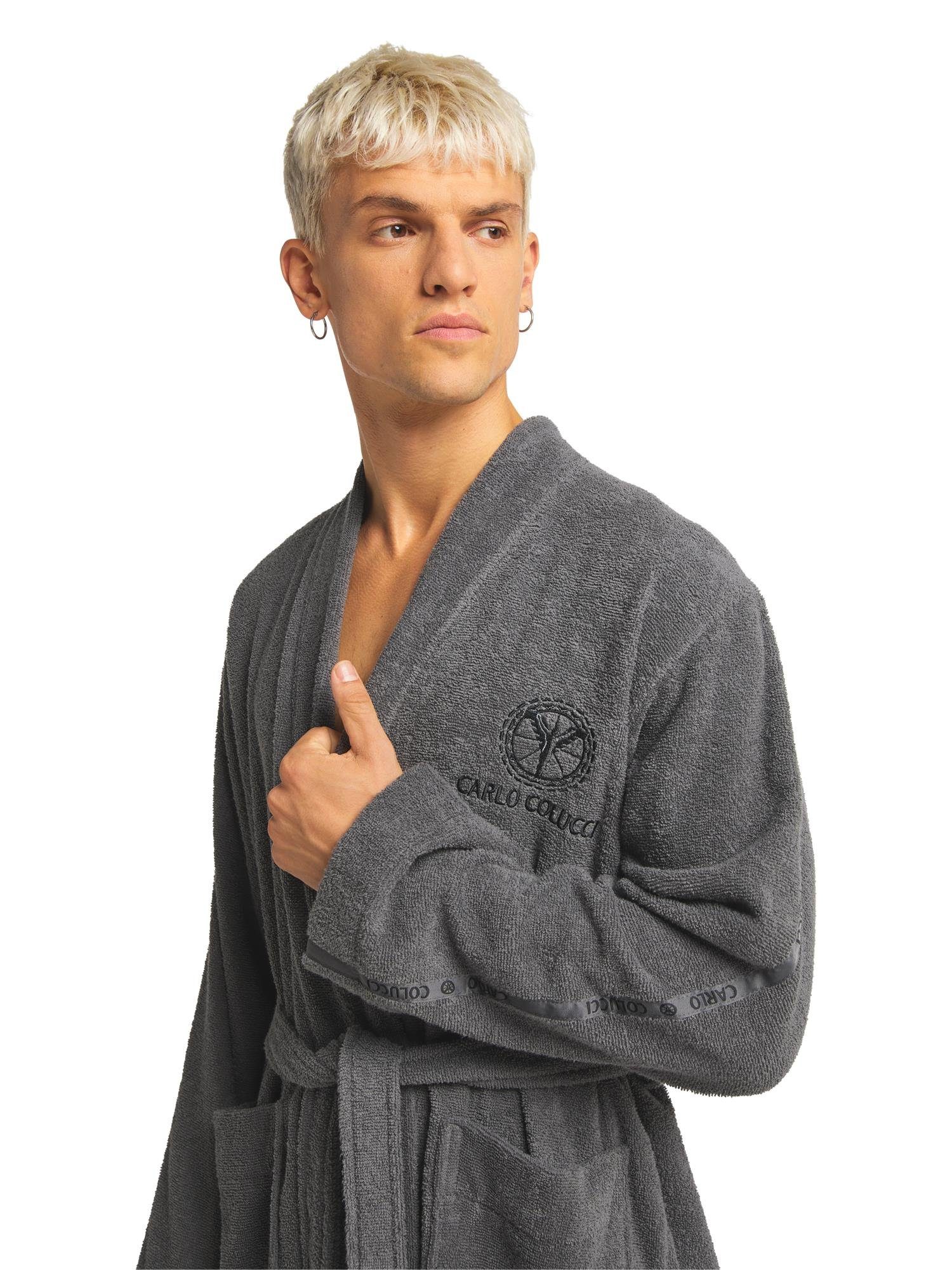 CARLO COLUCCI Bademantel Vito, 100% Baumwolle