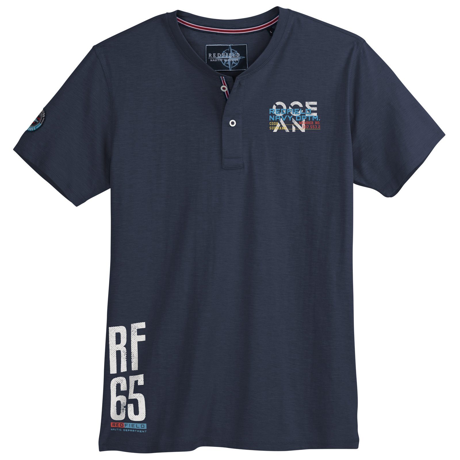 redfield Print-Shirt Große Größen Herren Serafino T-Shirt maritim navy Redfield | T-Shirts