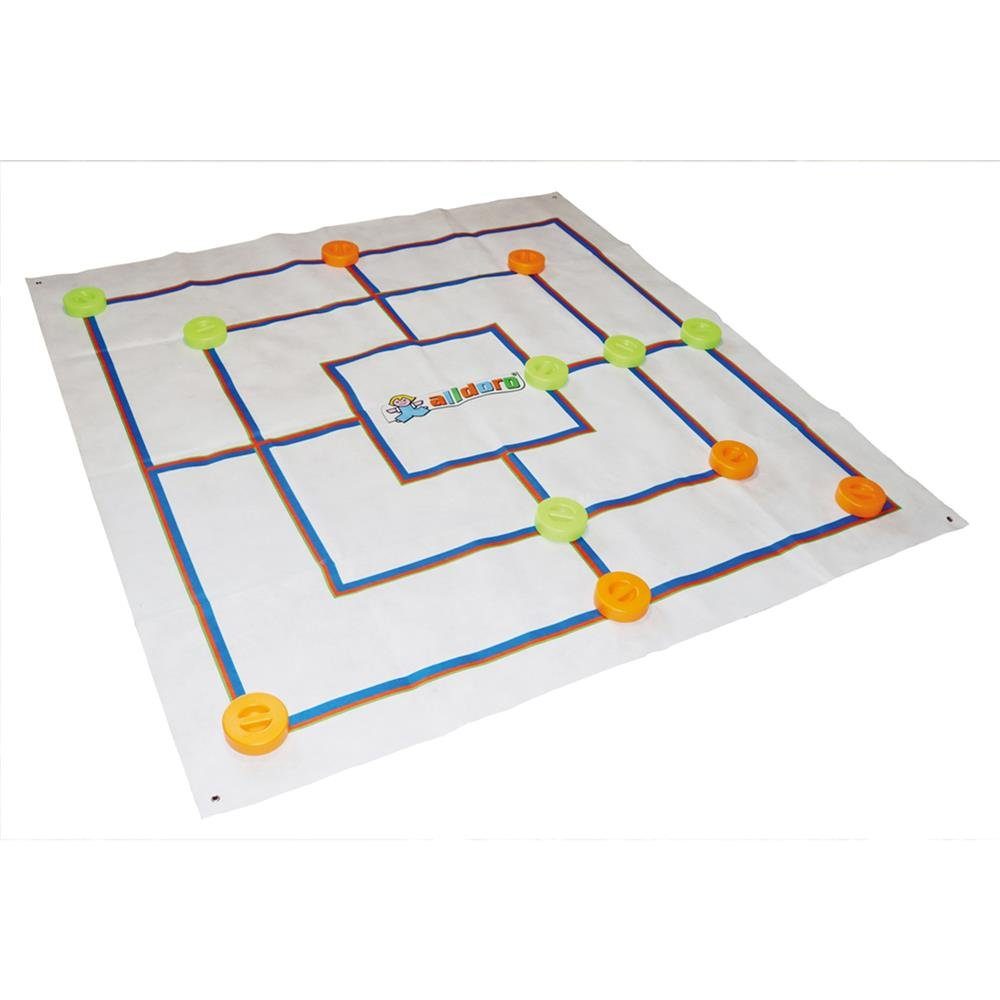 Bartl Spiel Garten-Mühle & Dame, 158 x 158 cm mit 24 Spielsteinen für Kinder ab 6 Jahren