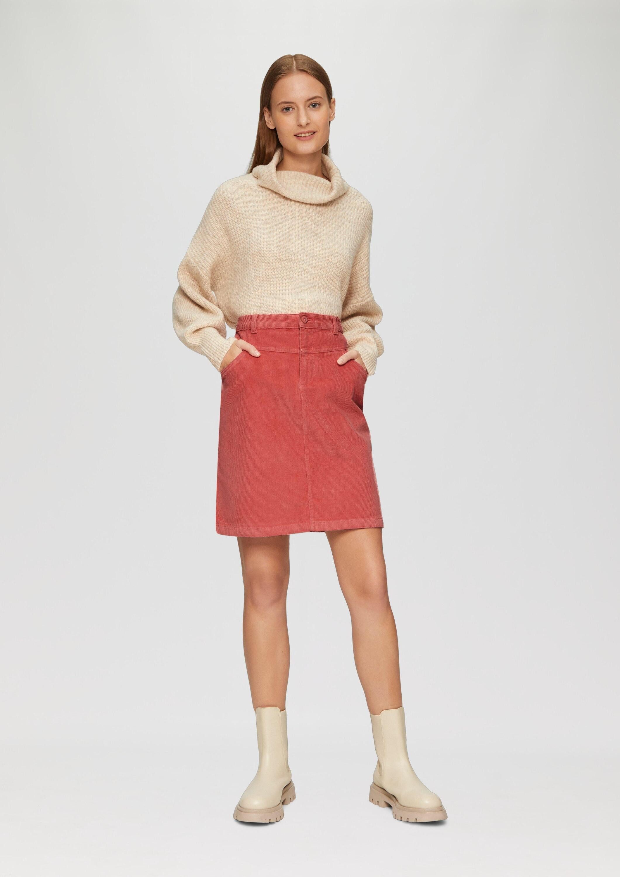 s.Oliver Minirock Rock Kurzer Rock aus elastischem Cord günstig online kaufen