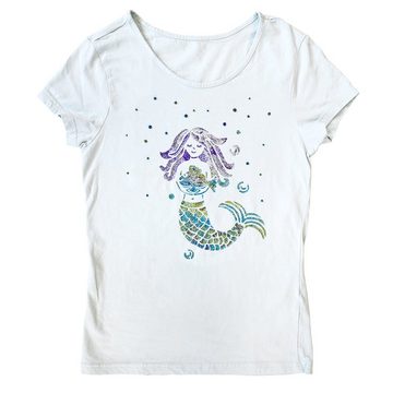 Viva Decor Kreativset Kreativ-Set Mermaid Magic, Textilfarbe und Schablo