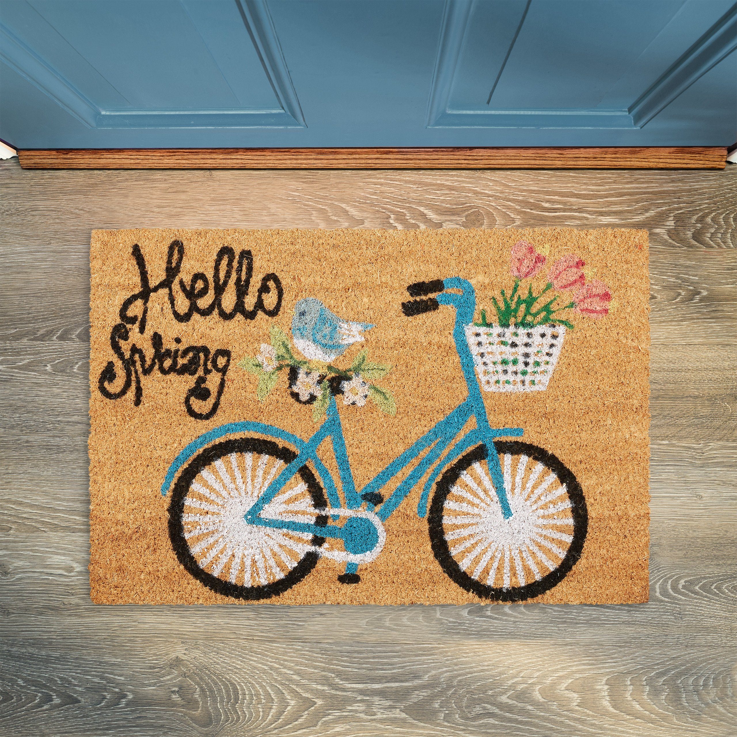 relaxdays Fußmatte Kokos Hello Spring, Höhe: günstig online kaufen