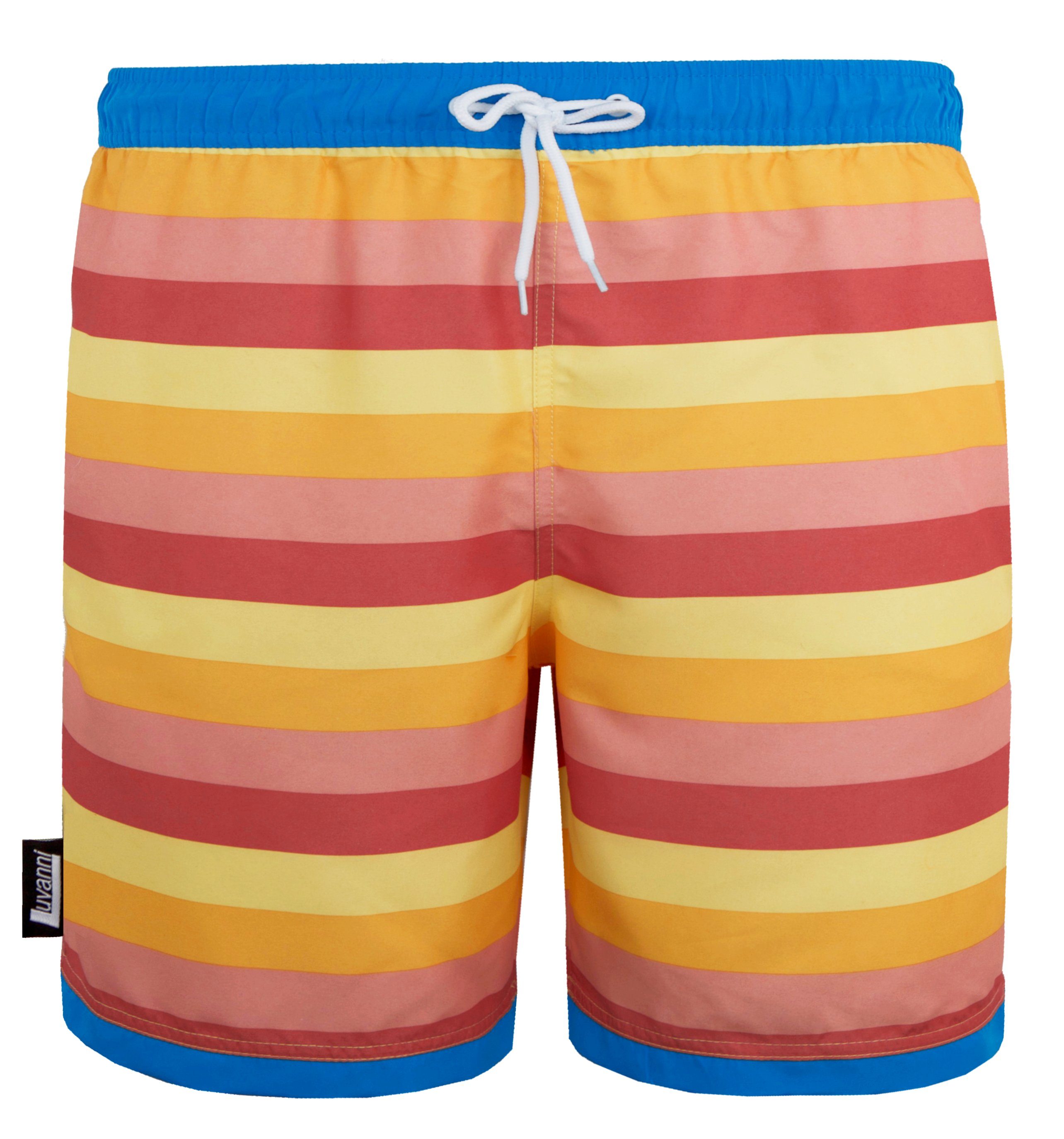 Luvanni Badehose Badehose Herren Schnelltrocknende Beachshorts Badeshorts Regular Fit Kordelzug Boardshorts Schwimmhose Lässiger Bequemer Schnitt