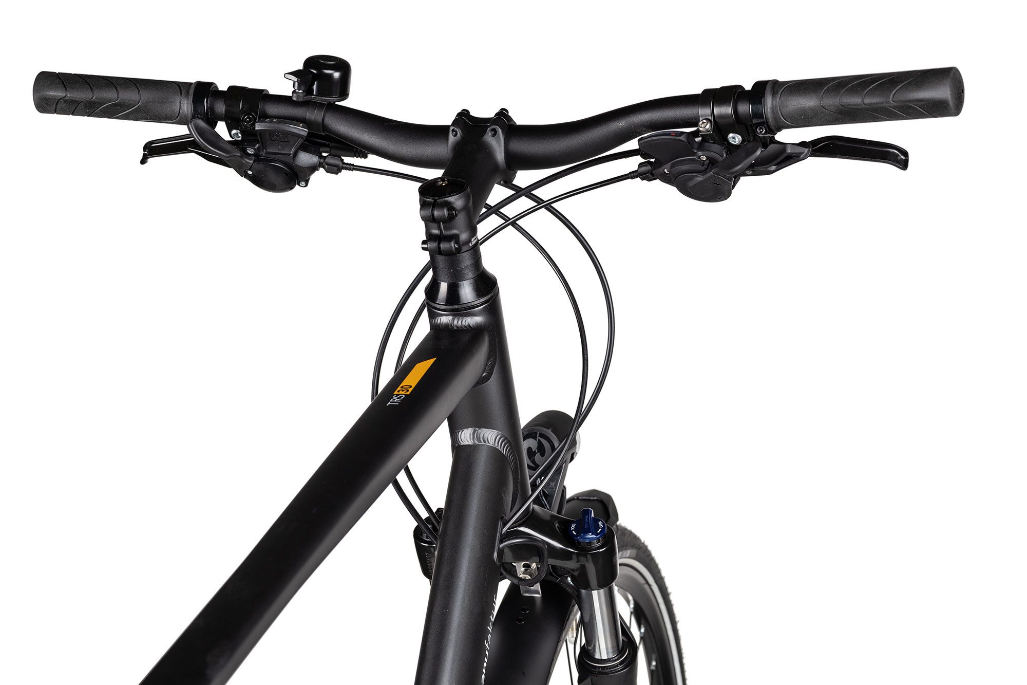 2R Manufaktur Trekking Bike TRS30, 30-speed Shimano RD-T6000 Deore-10 derailleur, derailleur gears, 28-inch men's trekking bike, black/grey