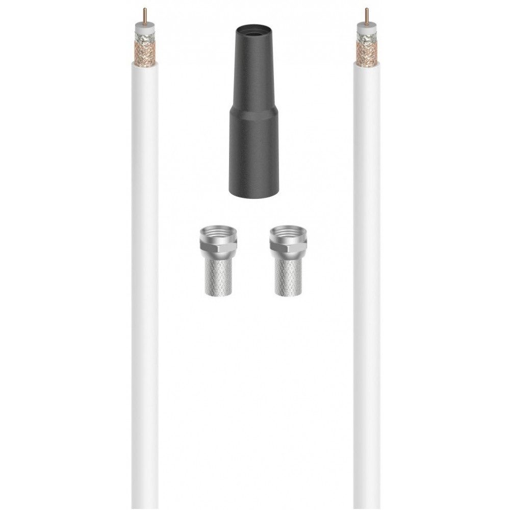 Hama Hama SAT-Anschluss-Kit 100dB (10m) für Receiver. Camping Sat-Anlage (4-fach geschirmt), 4-fach geschirmt