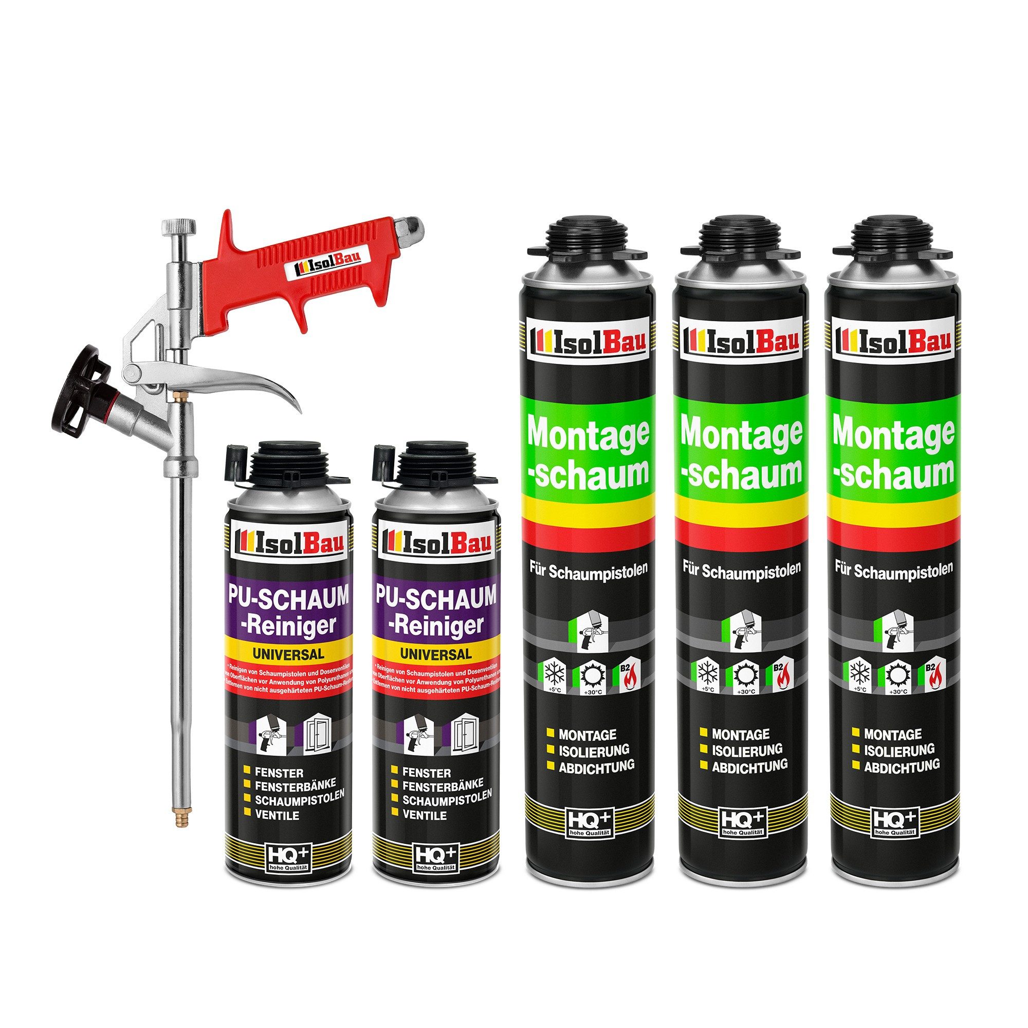 None Fenster SET Pistolenschaum 3 x 750 ml Schaumpistole Wärmedämmung, PCV- günstig online kaufen