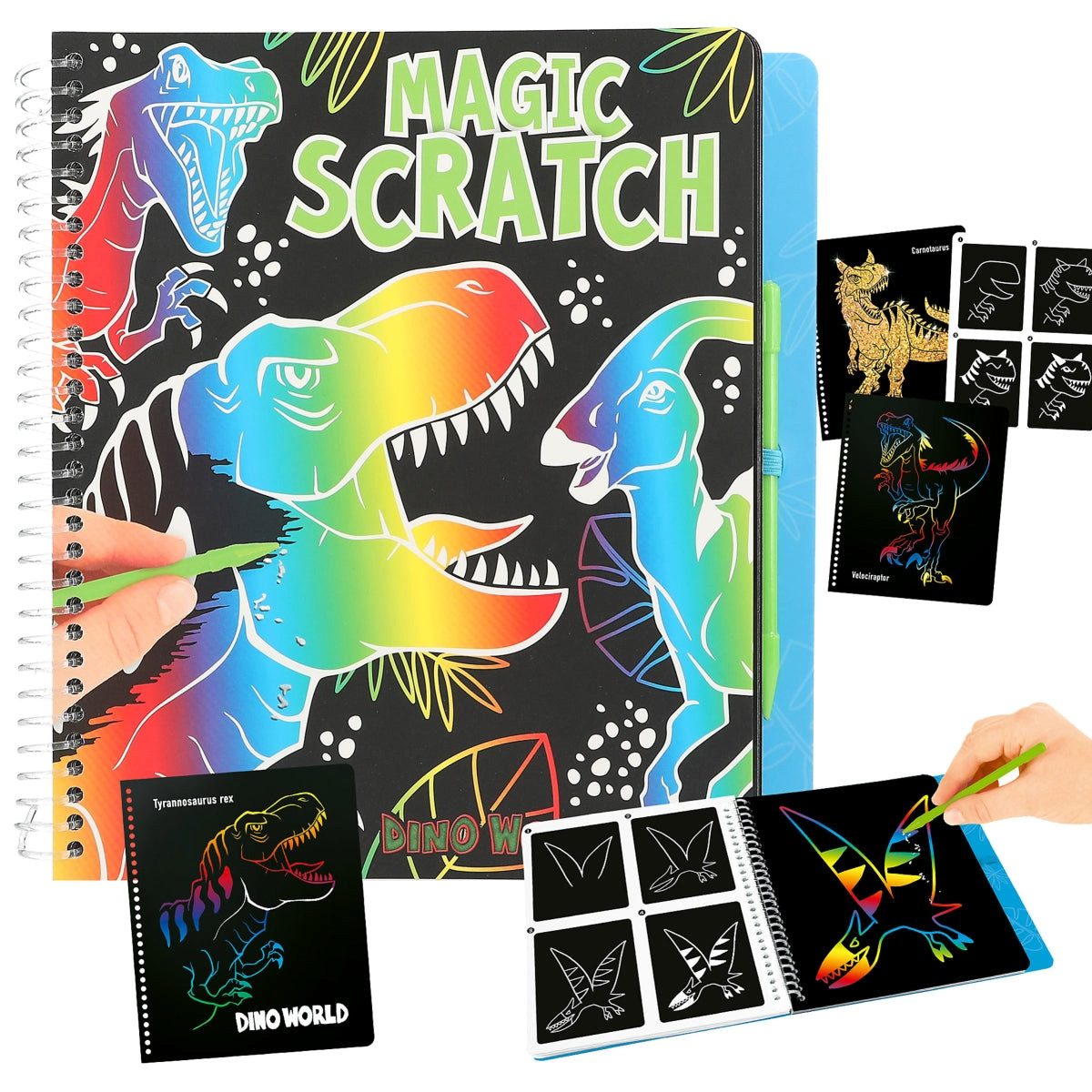 Depesche Spiel Dino World Magic Scratch Book - 20 Blätter Kratz-Spaß