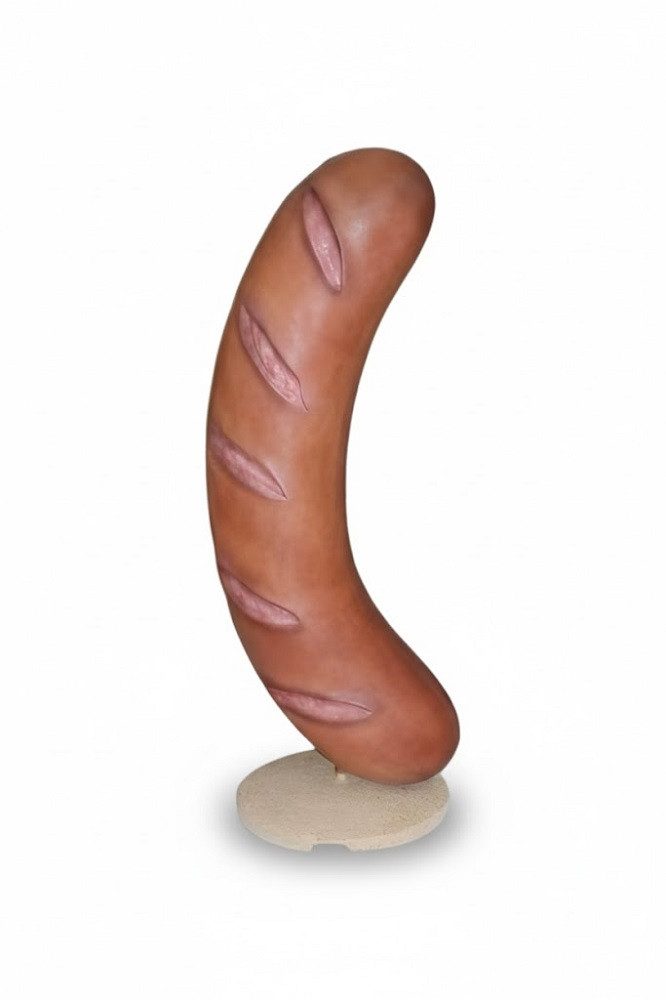 JVmoebel Skulptur Handgefertigte Wurstfigur aus Stuckgips für den Innenbereich, Made in Europa